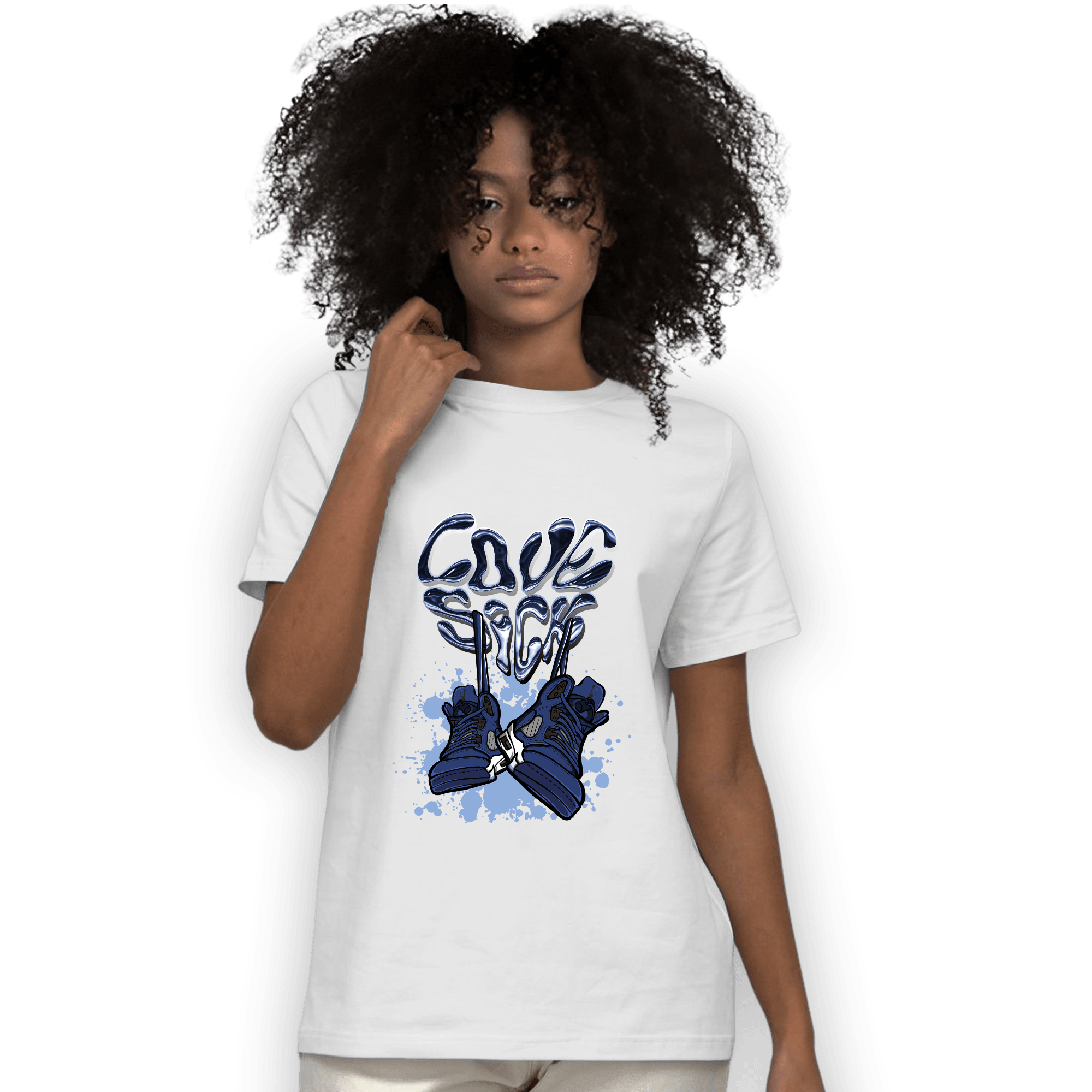 Midnight Navy 5s T Shirt Match Sneaker Love Sick - NastyJamz