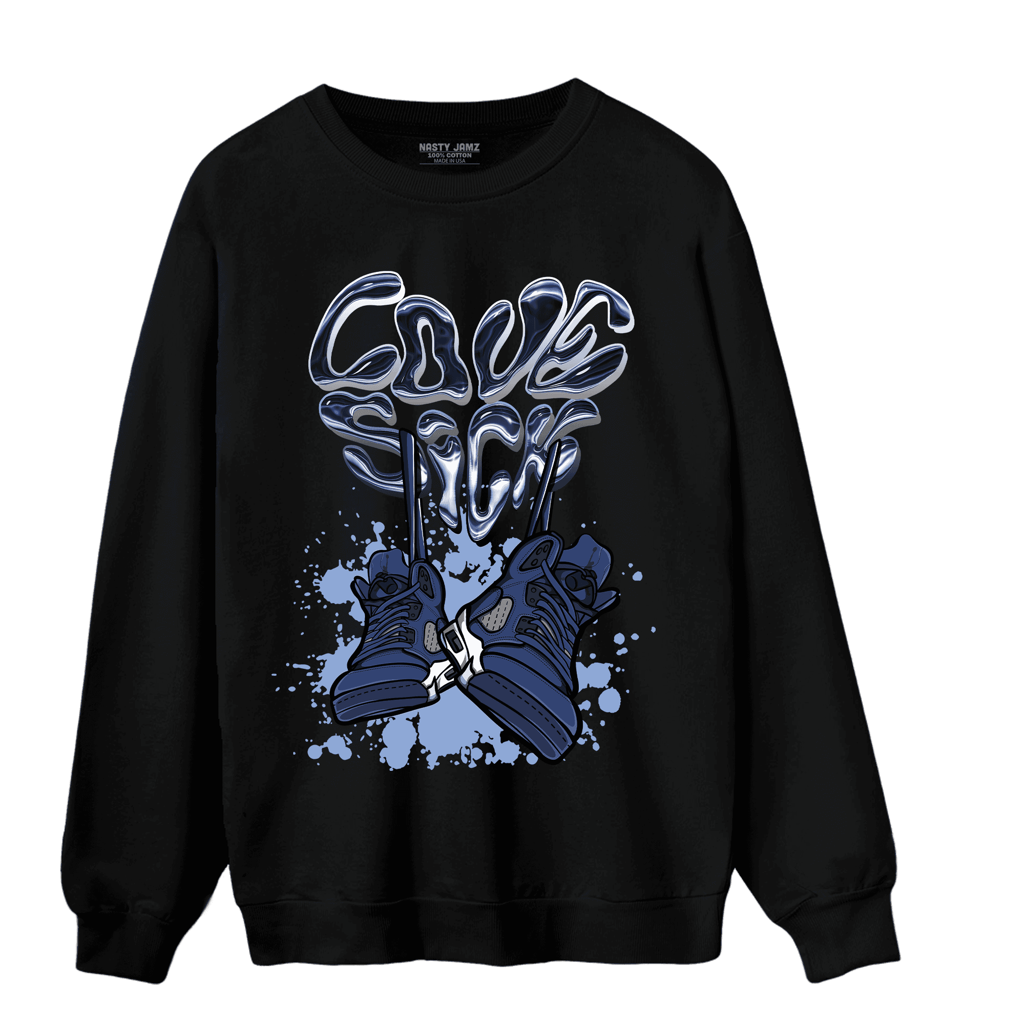 Midnight Navy 5s Sweatshirt Match Sneaker Love Sick - NastyJamz
