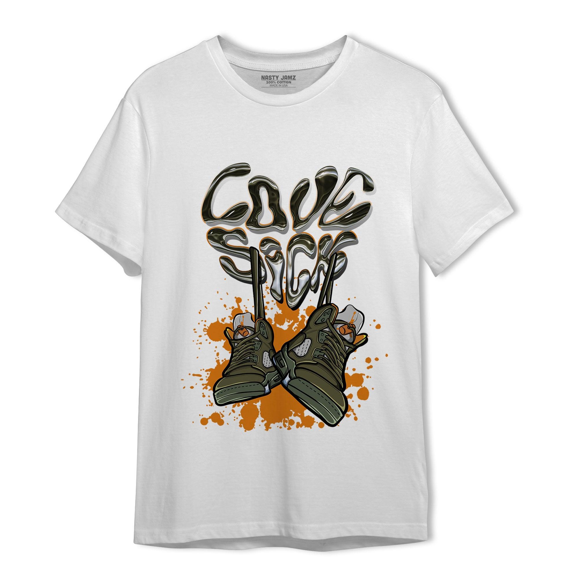 Olive 5s T Shirt Match Sneaker Love Sick - NastyJamz