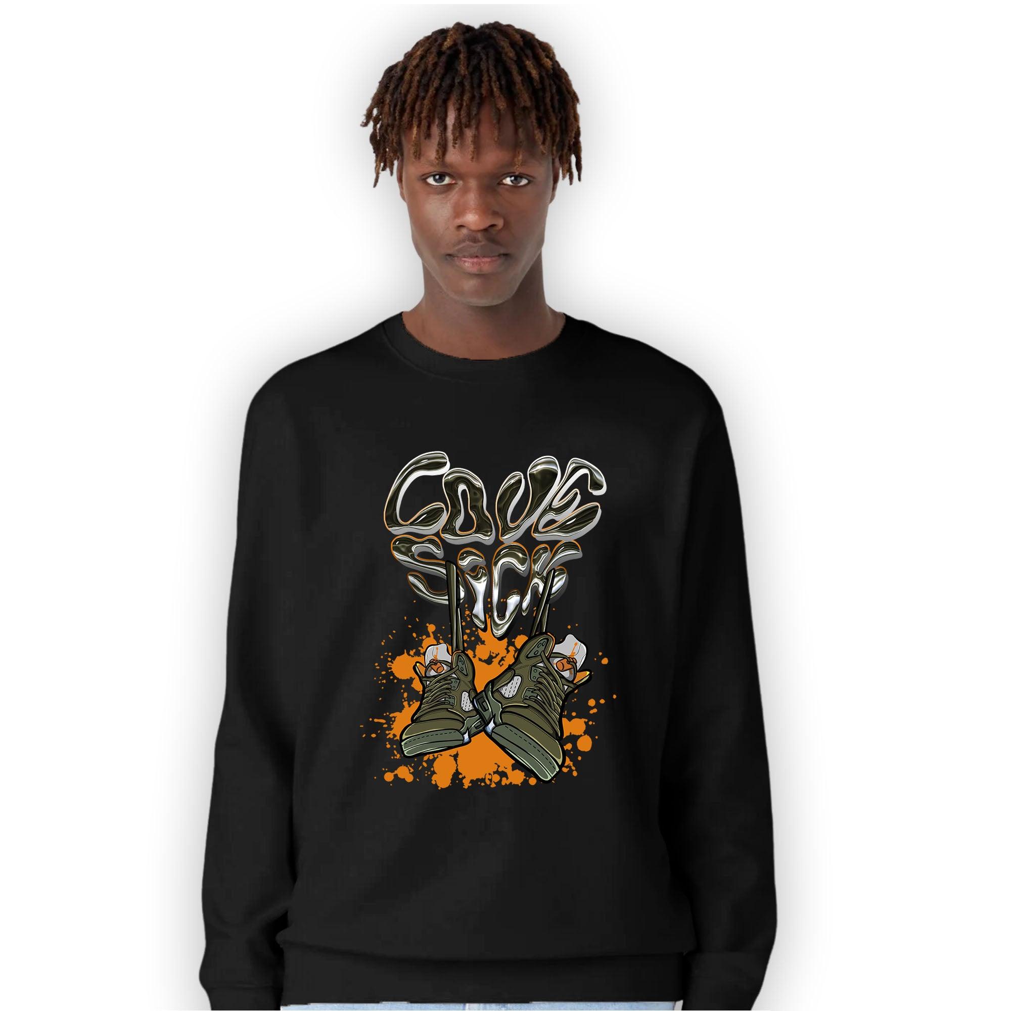 Olive 5s Sweatshirt Match Sneaker Love Sick - NastyJamz