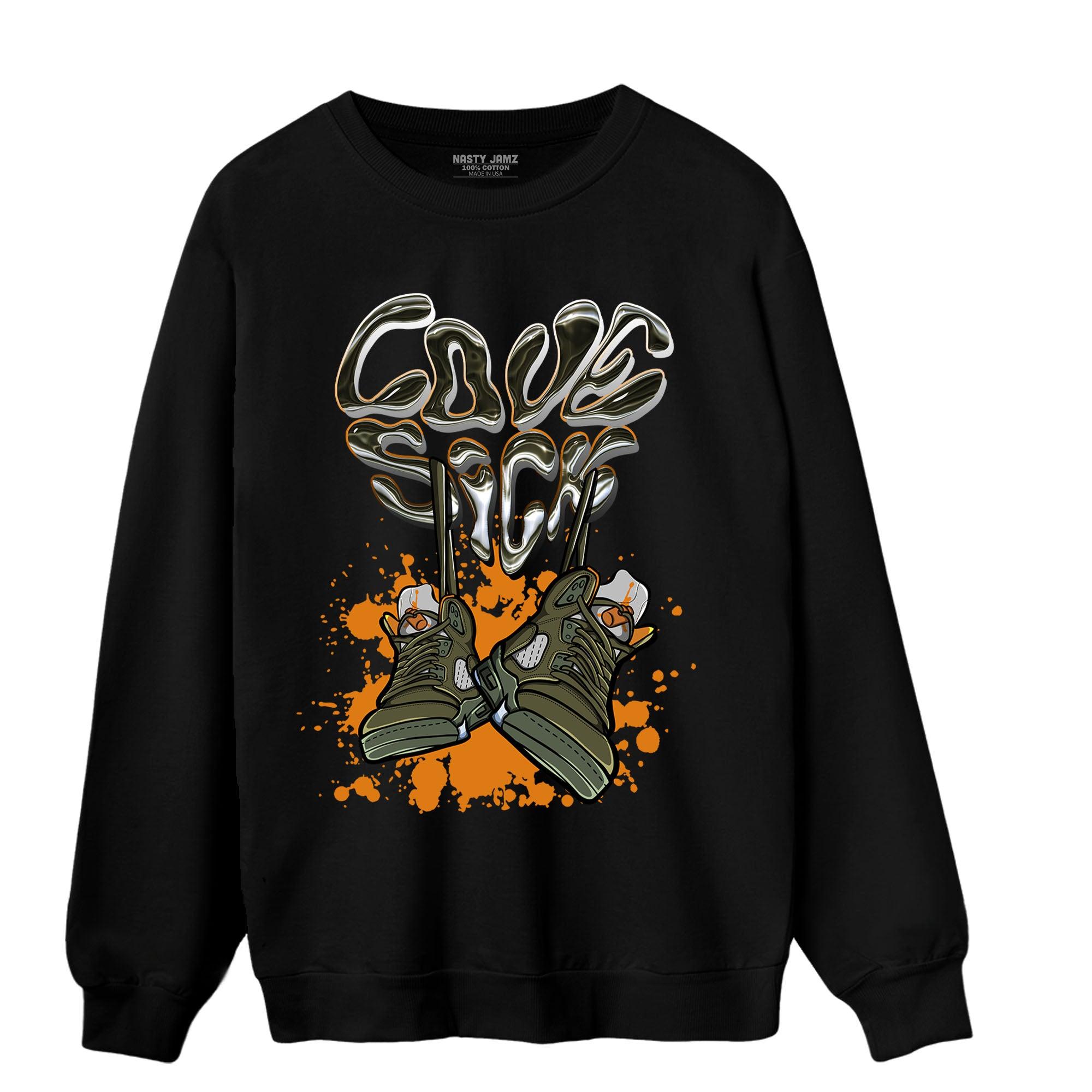 Olive 5s Sweatshirt Match Sneaker Love Sick - NastyJamz