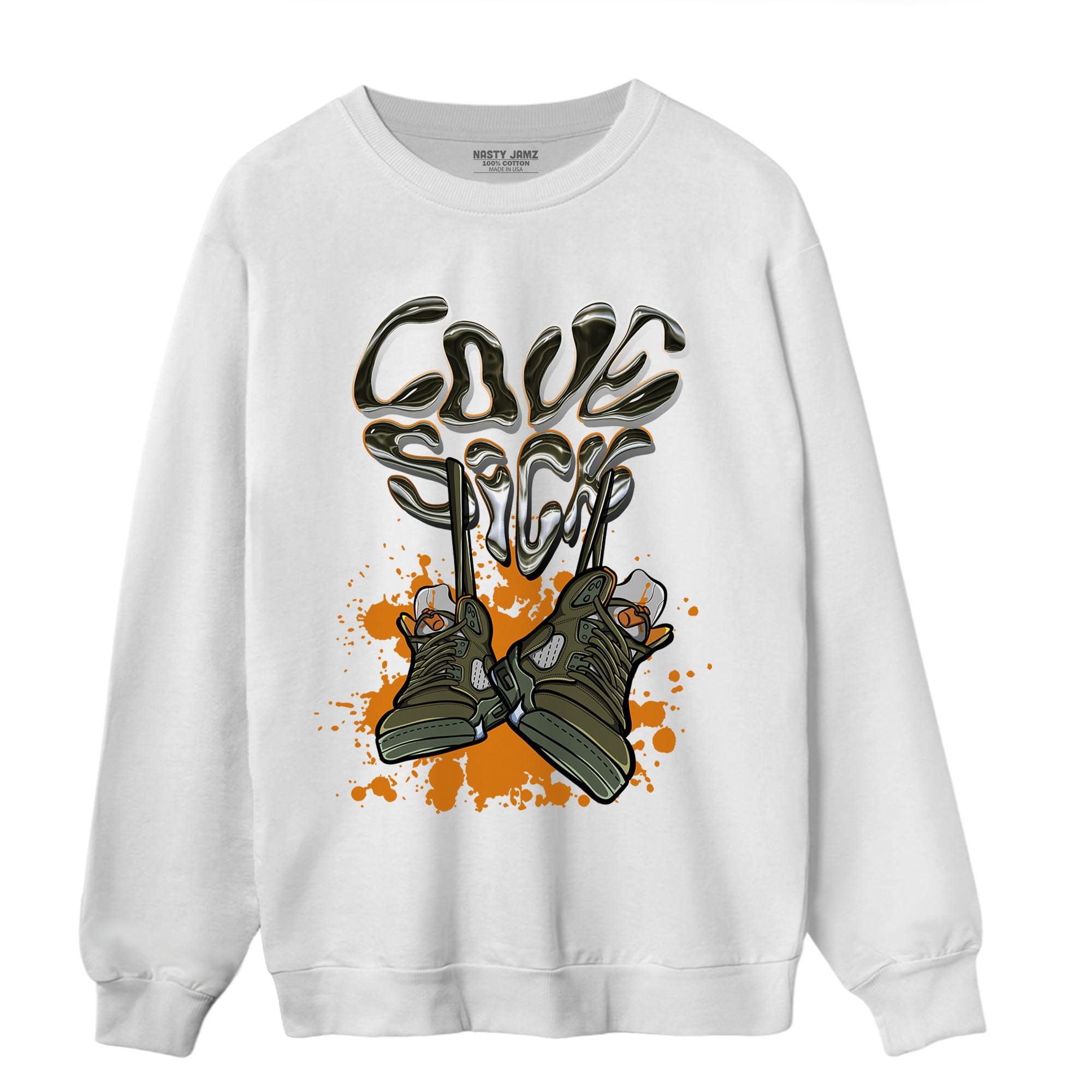 Olive 5s Sweatshirt Match Sneaker Love Sick - NastyJamz