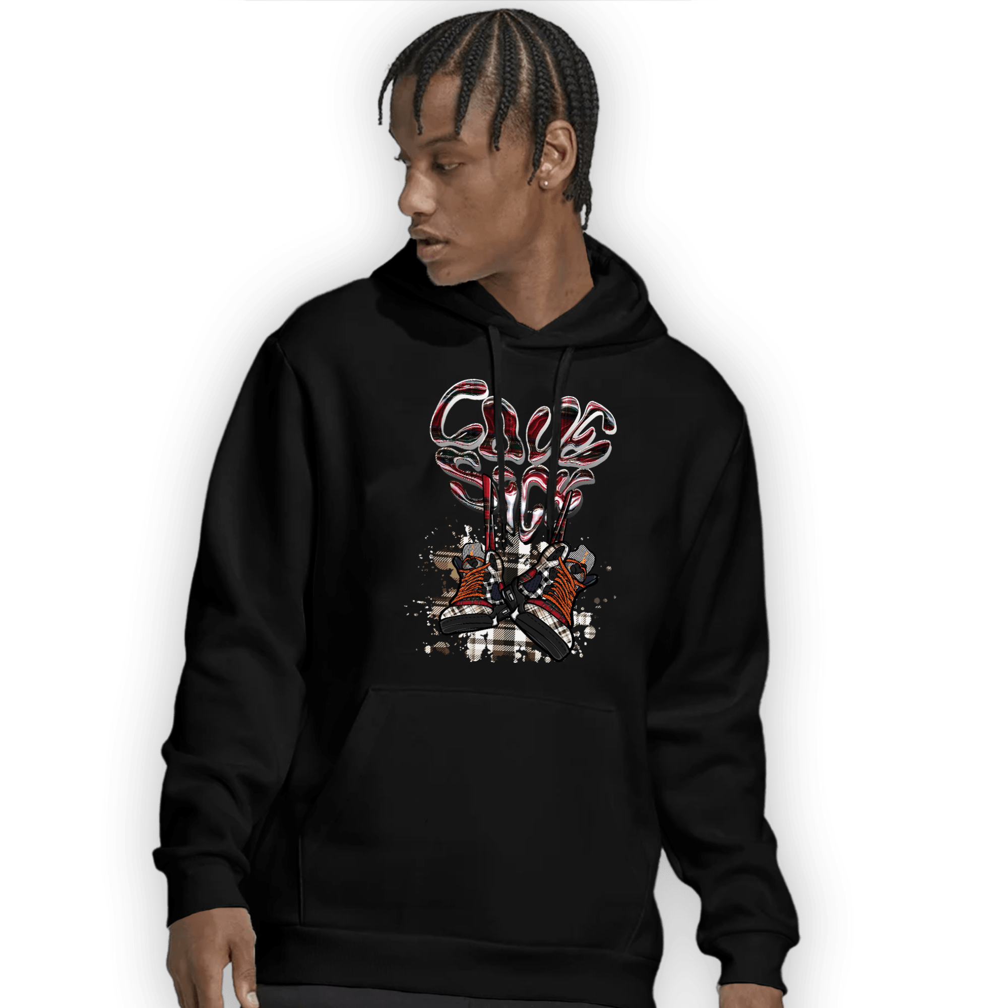 Plaid 5s Hoodie Match Sneaker Love Sick - NastyJamz
