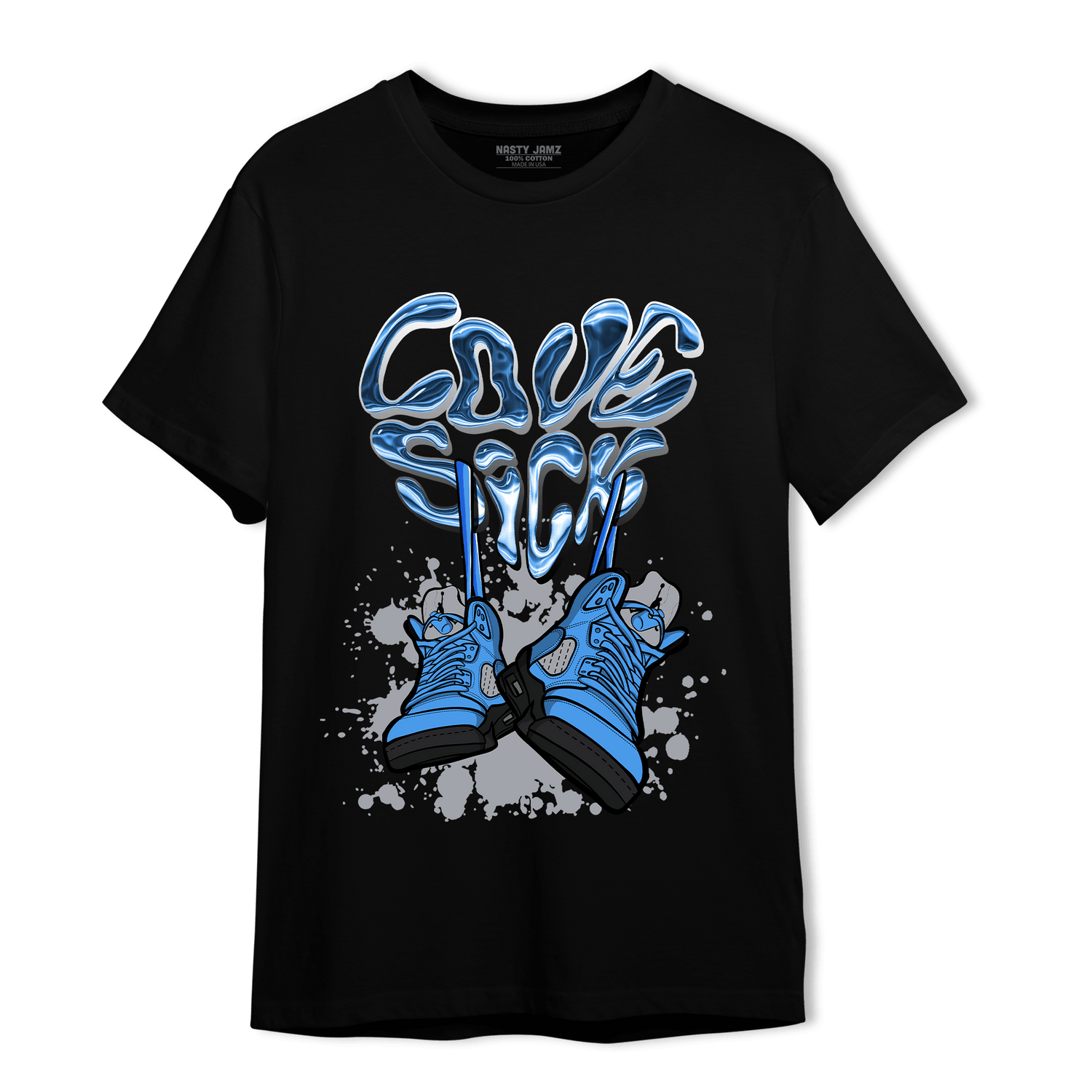 University Blue 5s T Shirt Match Sneaker Love Sick - NastyJamz
