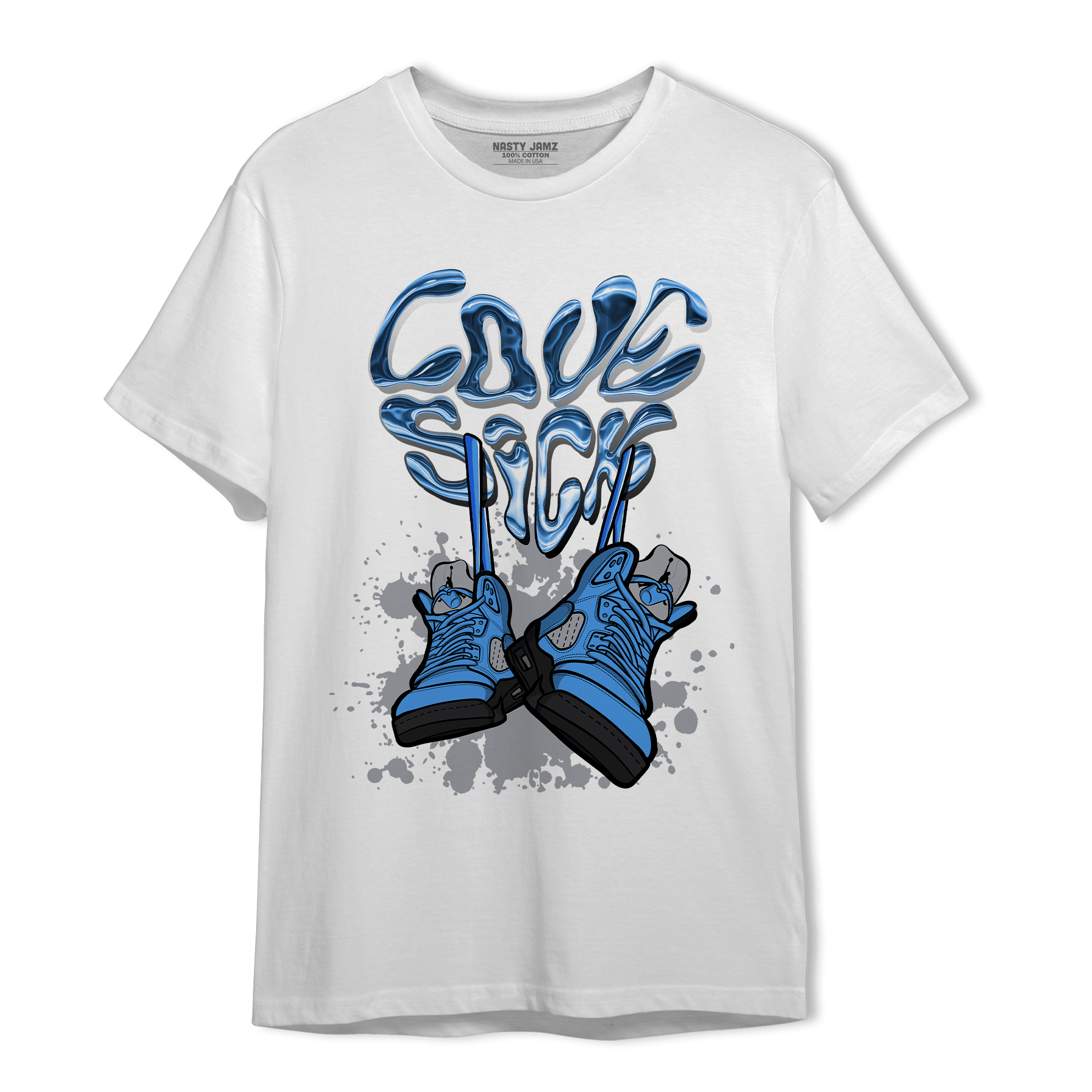 University Blue 5s T Shirt Match Sneaker Love Sick - NastyJamz