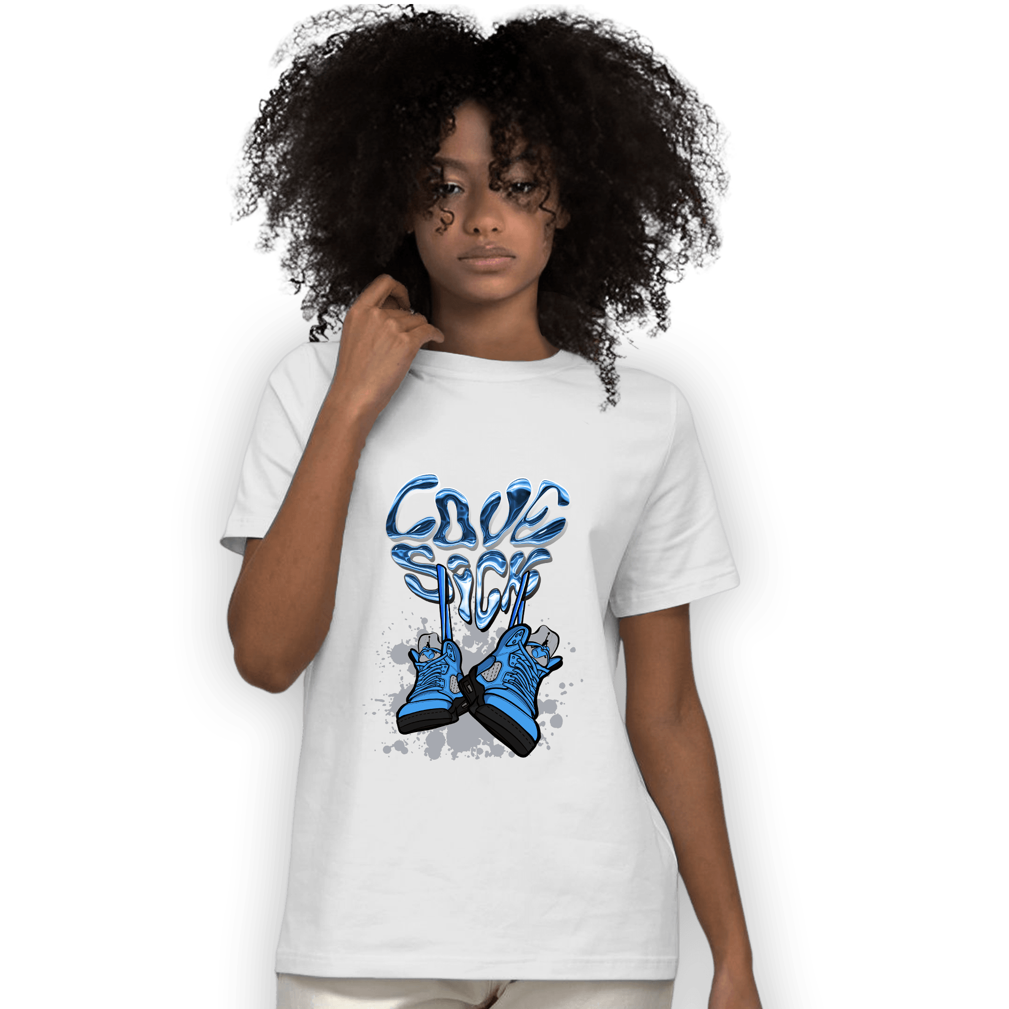 University Blue 5s T Shirt Match Sneaker Love Sick - NastyJamz