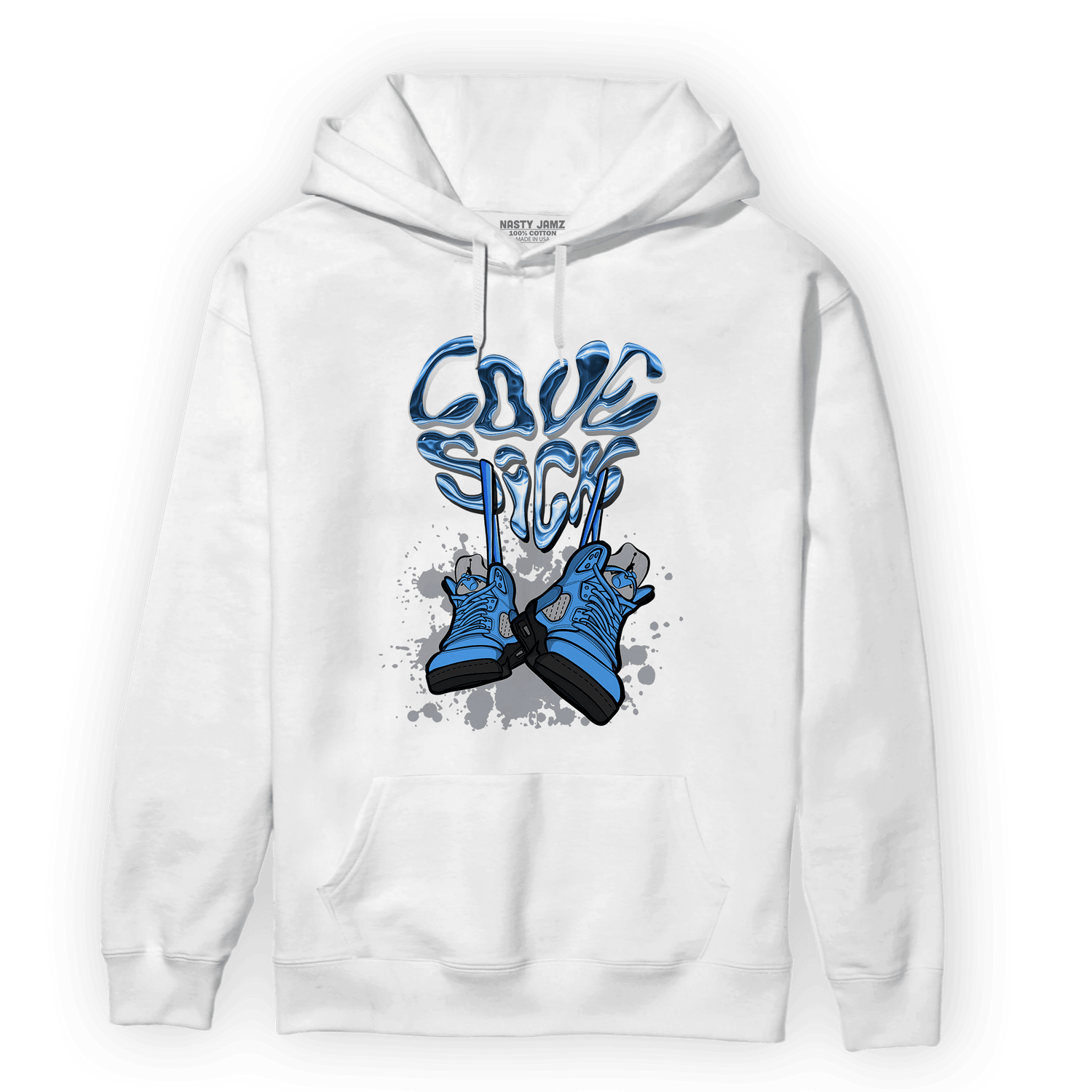 University Blue 5s Hoodie Match Sneaker Love Sick - NastyJamz