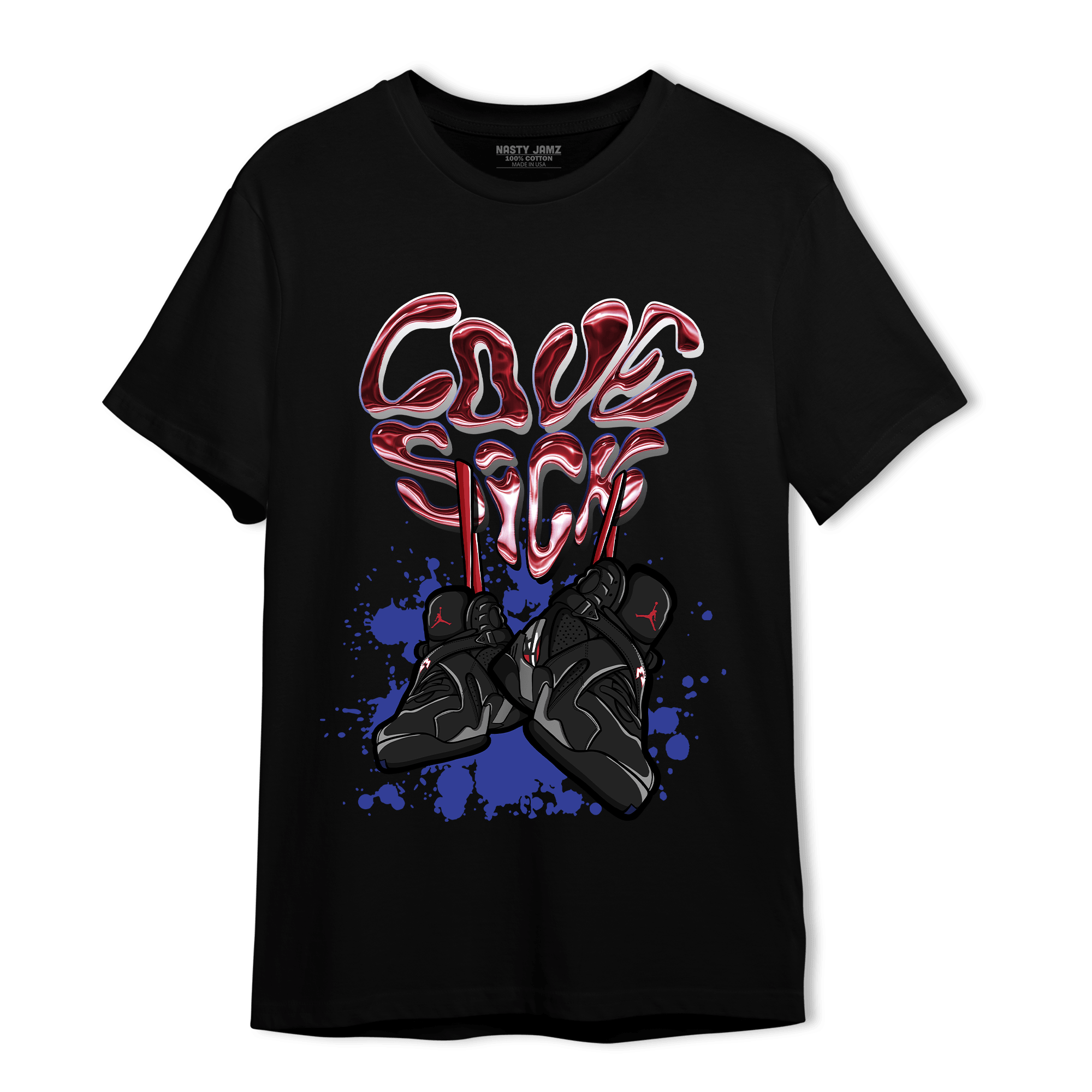 Playoffs 8s T Shirt Match Sneaker Love Sick - NastyJamz