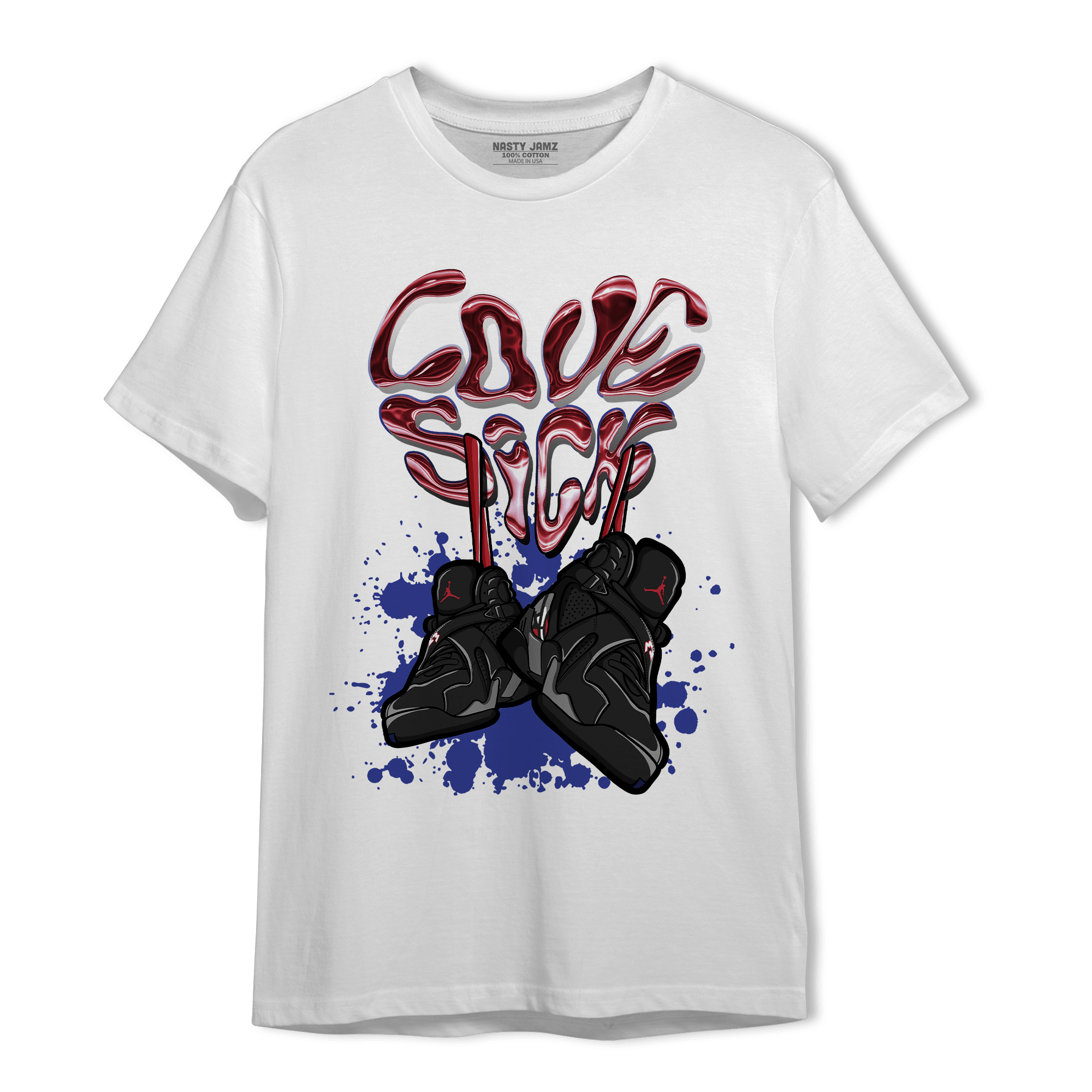 Playoffs 8s T Shirt Match Sneaker Love Sick - NastyJamz