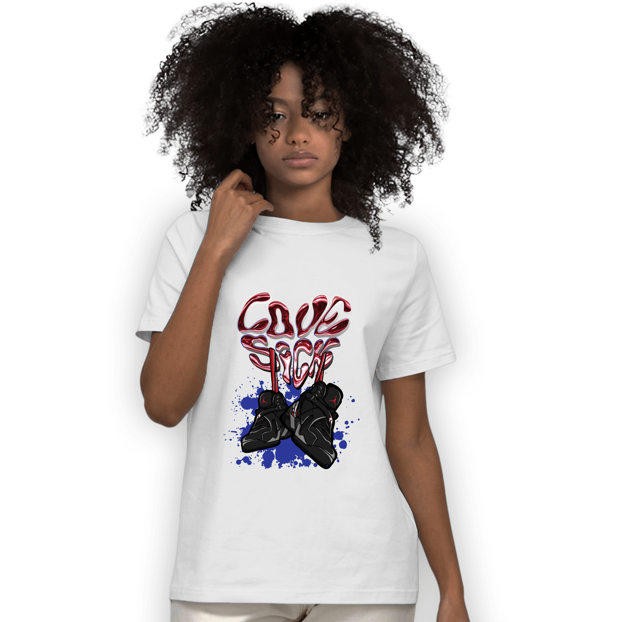 Playoffs 8s T Shirt Match Sneaker Love Sick - NastyJamz