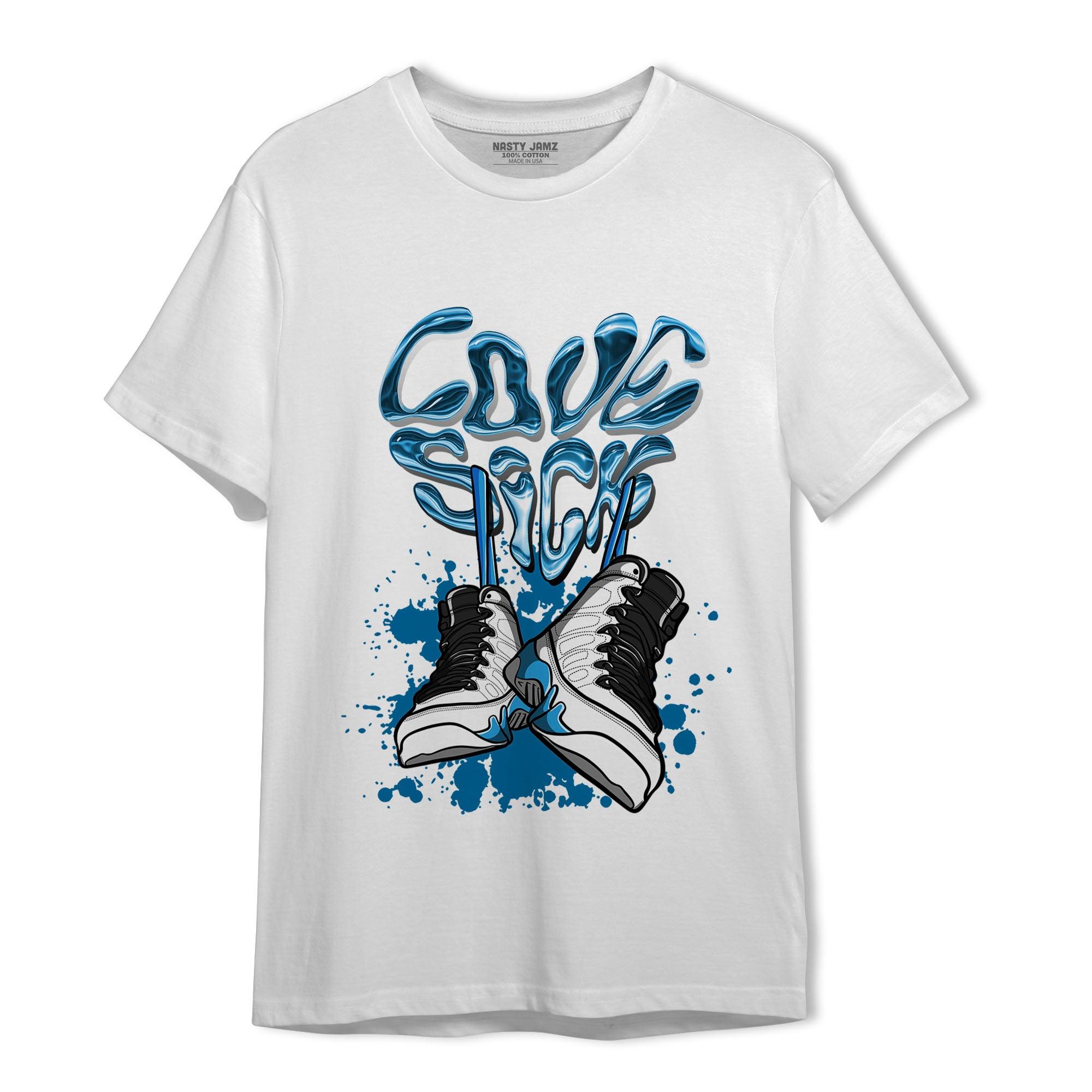 Powder Blue 9s T Shirt Match Sneaker Love Sick - NastyJamz