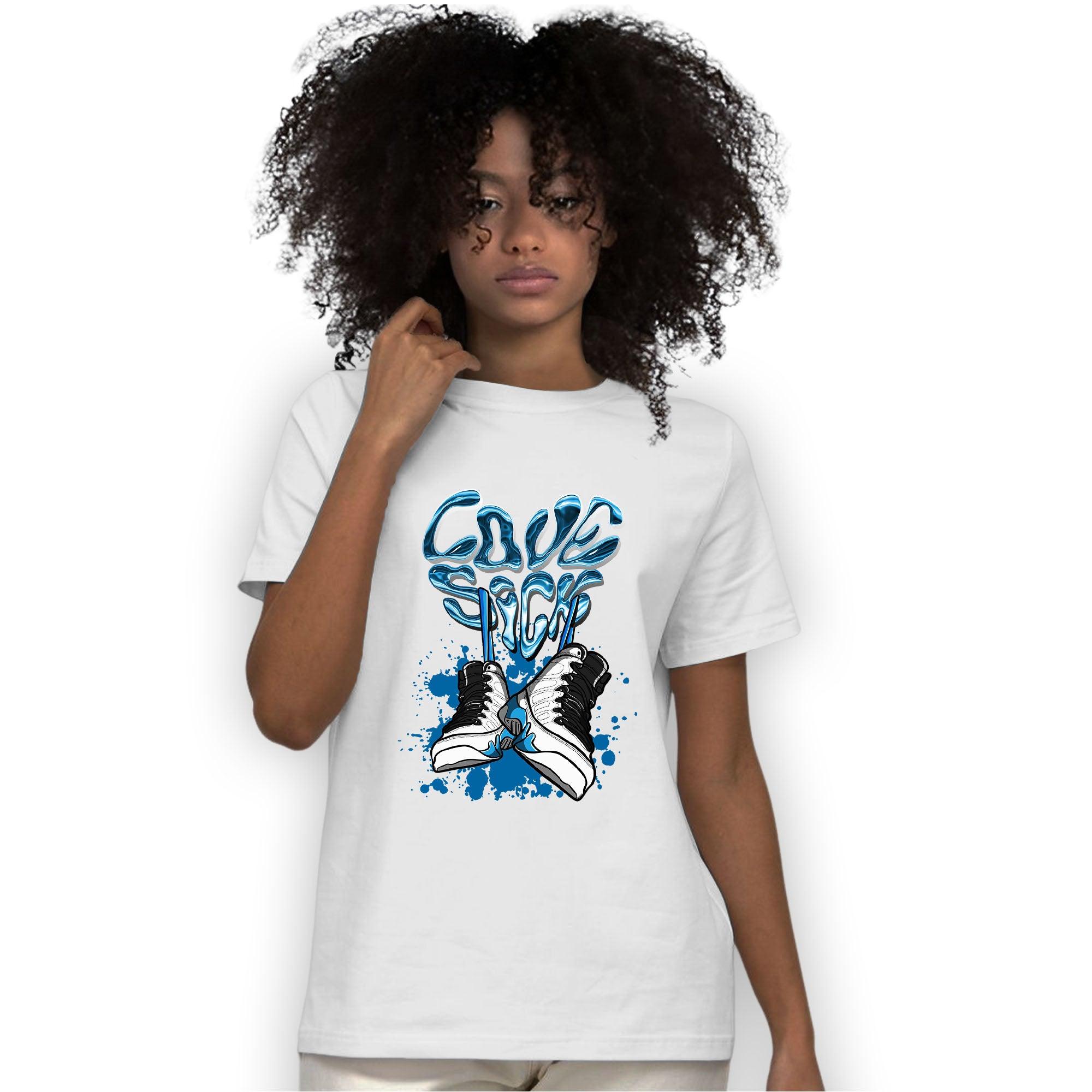 Powder Blue 9s T Shirt Match Sneaker Love Sick - NastyJamz