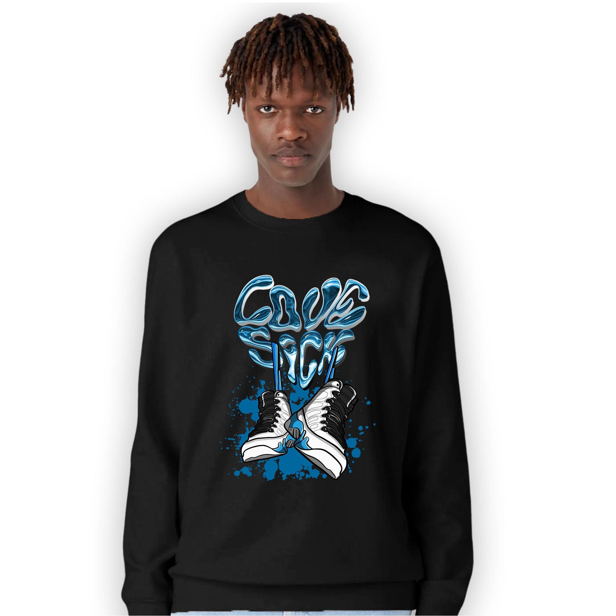 Powder Blue 9s Sweatshirt Match Sneaker Love Sick - NastyJamz