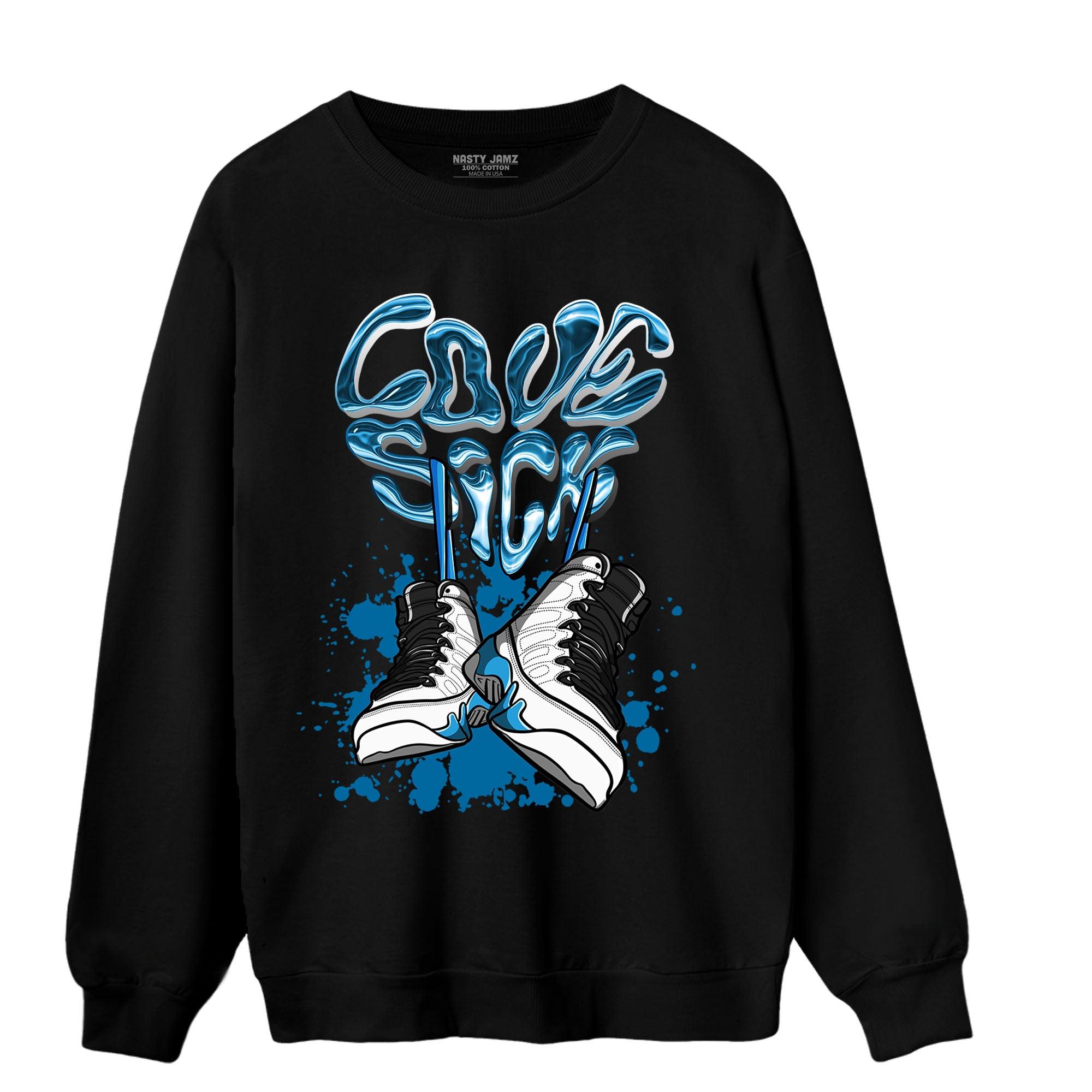 Powder Blue 9s Sweatshirt Match Sneaker Love Sick - NastyJamz