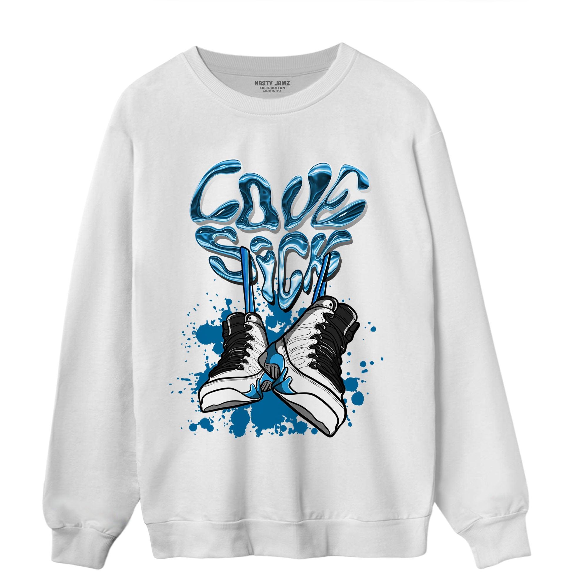 Powder Blue 9s Sweatshirt Match Sneaker Love Sick - NastyJamz