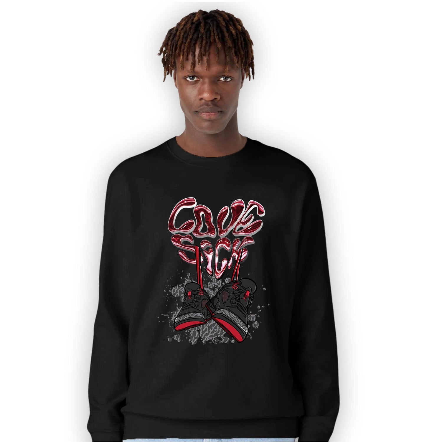 Spizike Low Bred Sweatshirt Match Sneaker Love Sick - NastyJamz