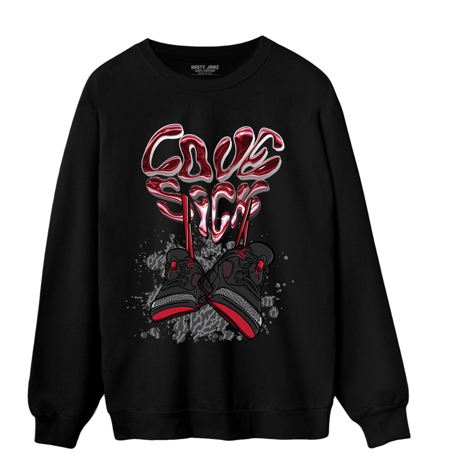 Spizike Low Bred Sweatshirt Match Sneaker Love Sick - NastyJamz