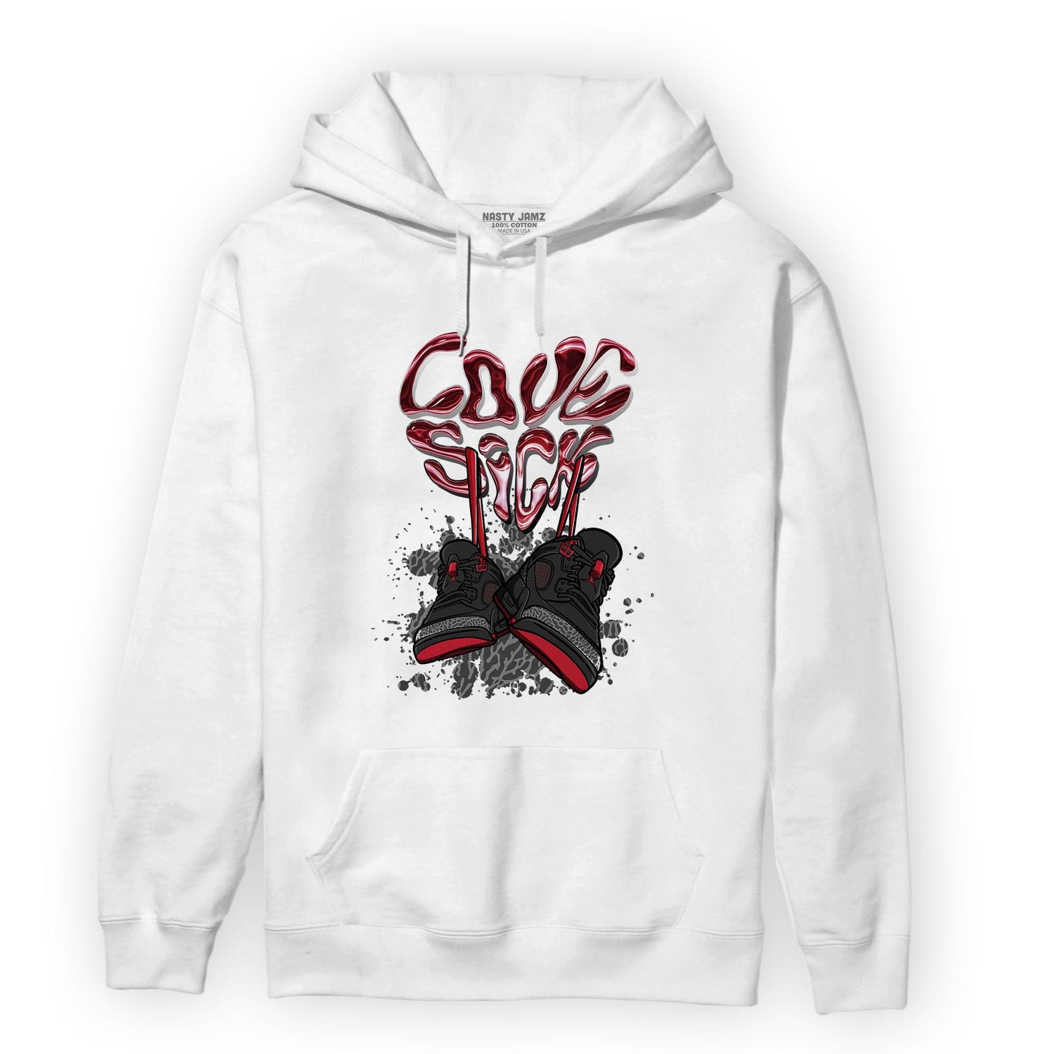 Spizike Low Bred Hoodie Match Sneaker Love Sick - NastyJamz