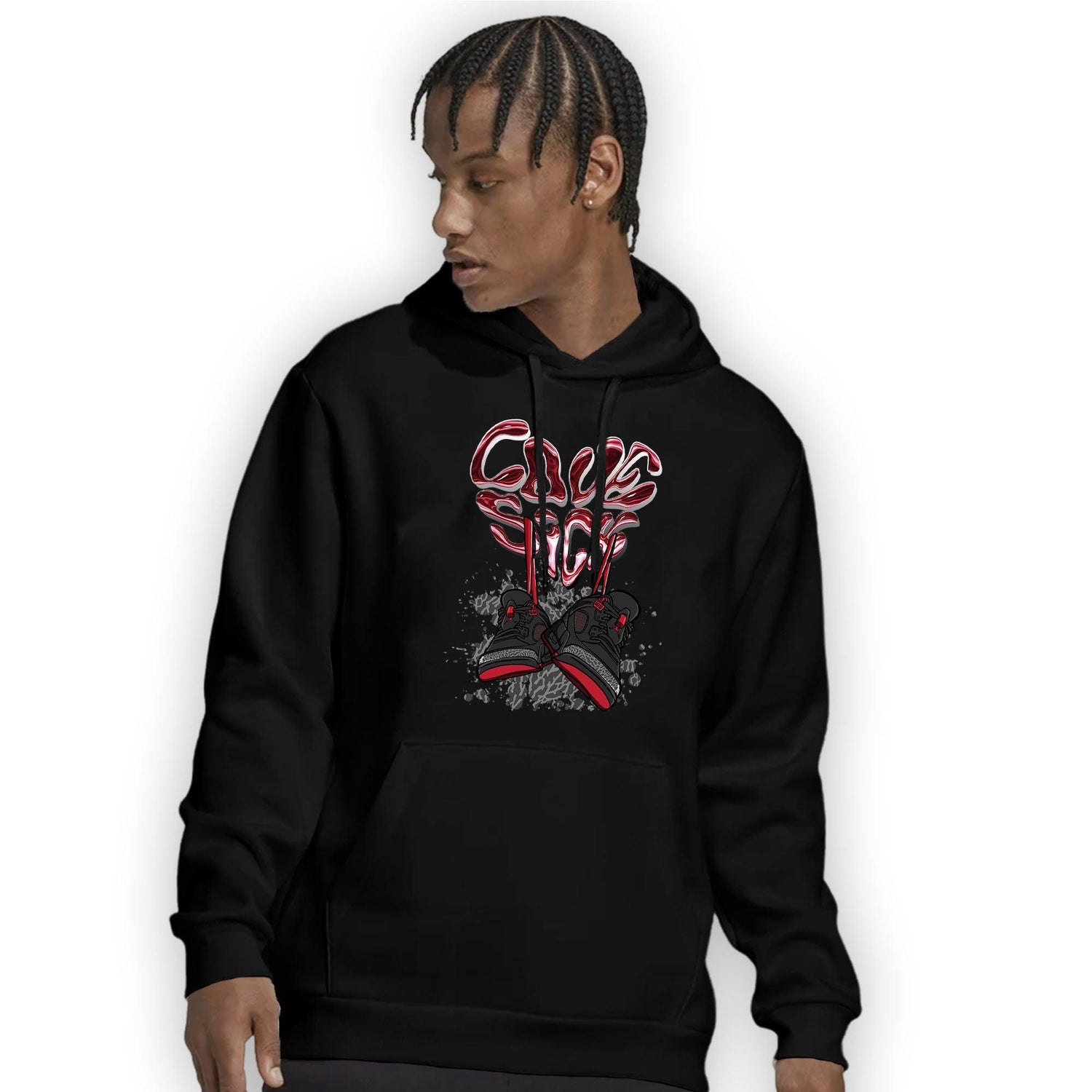 Spizike Low Bred Hoodie Match Sneaker Love Sick - NastyJamz