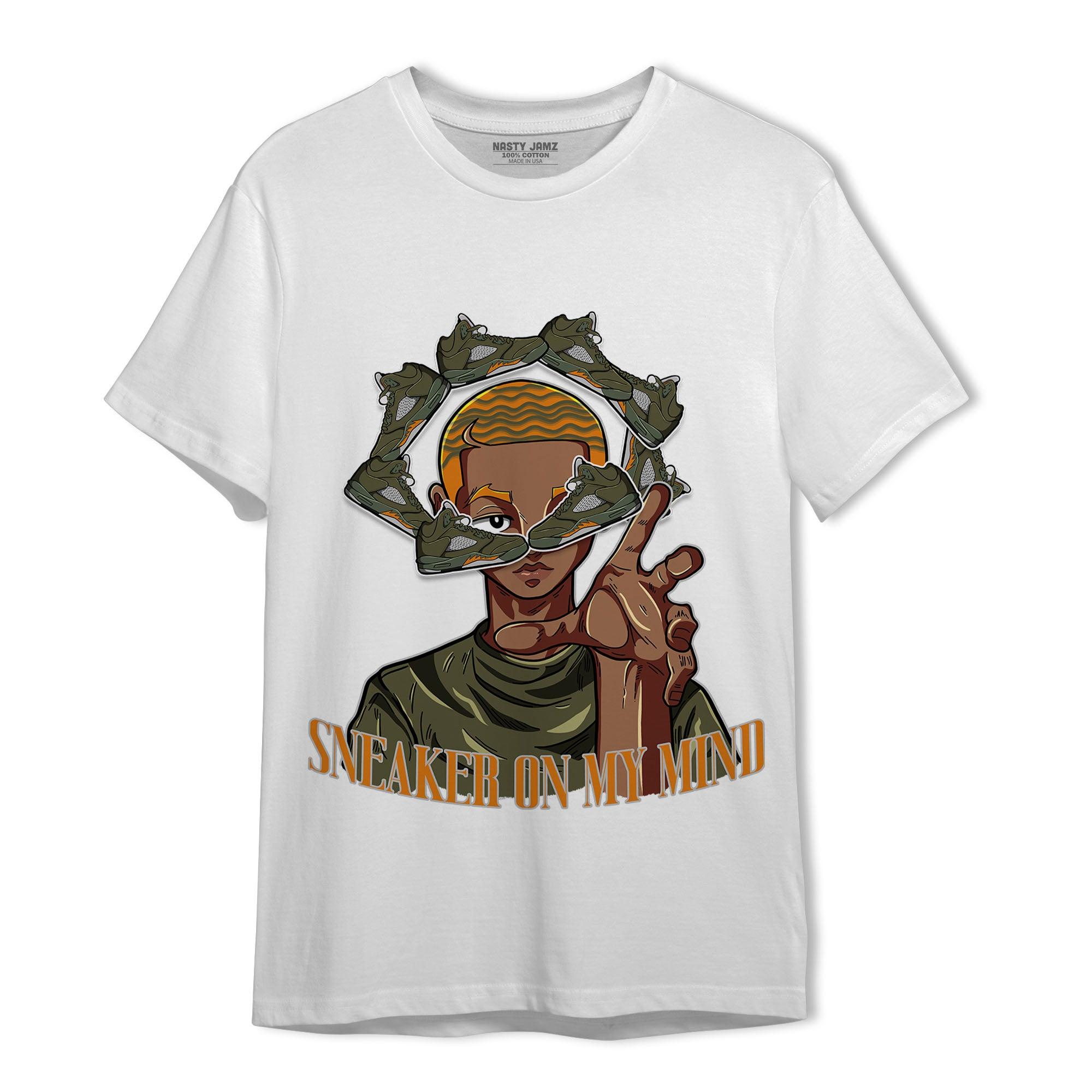 Olive 5s T Shirt Match Sneaker On My Mind - NastyJamz