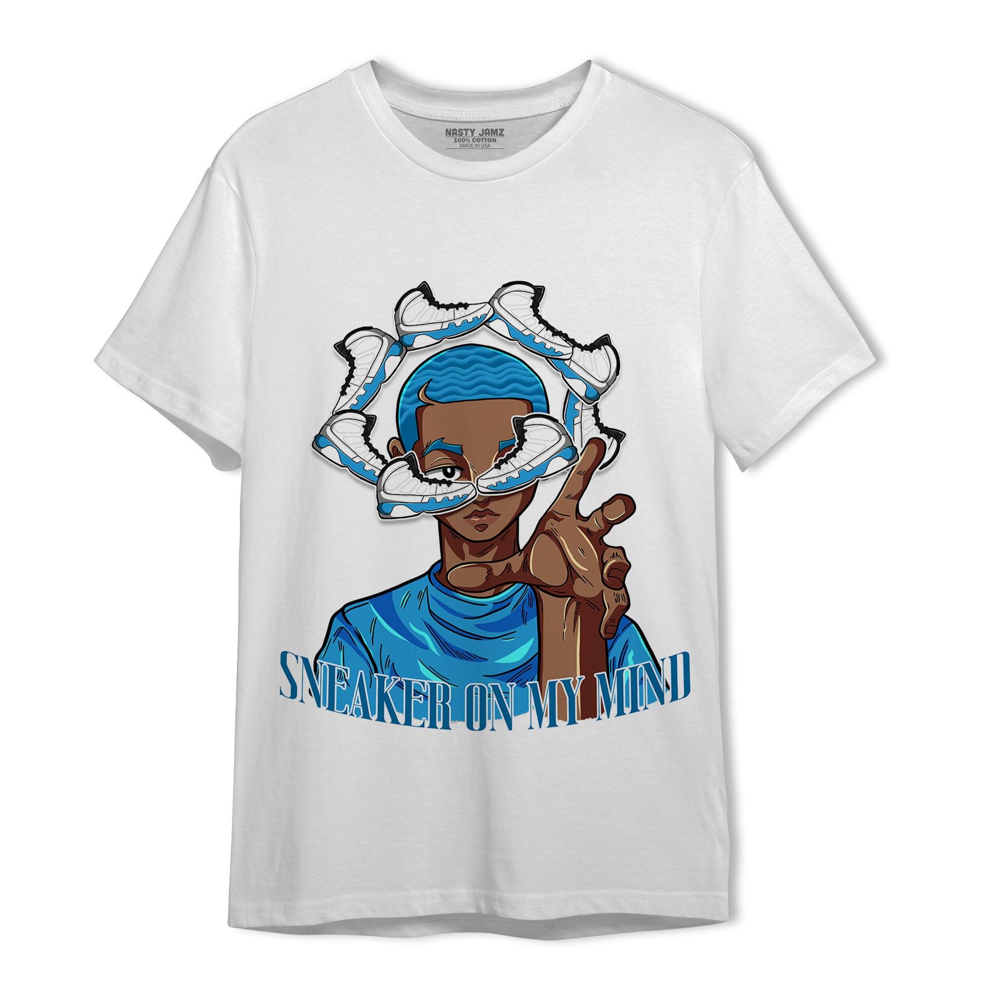 Powder Blue 9s T Shirt Match Sneaker On My Mind - NastyJamz