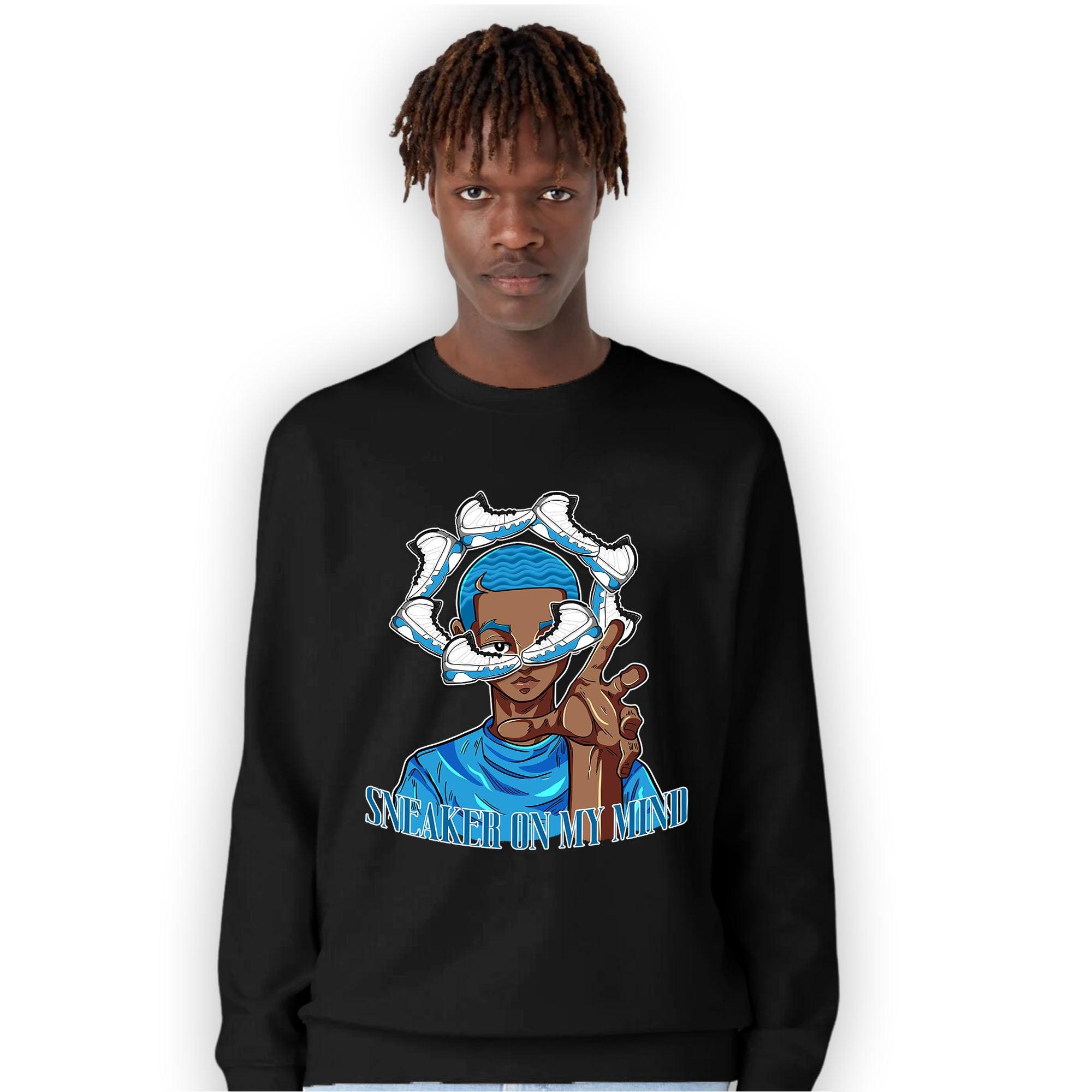 Powder Blue 9s Sweatshirt Match Sneaker On My Mind - NastyJamz