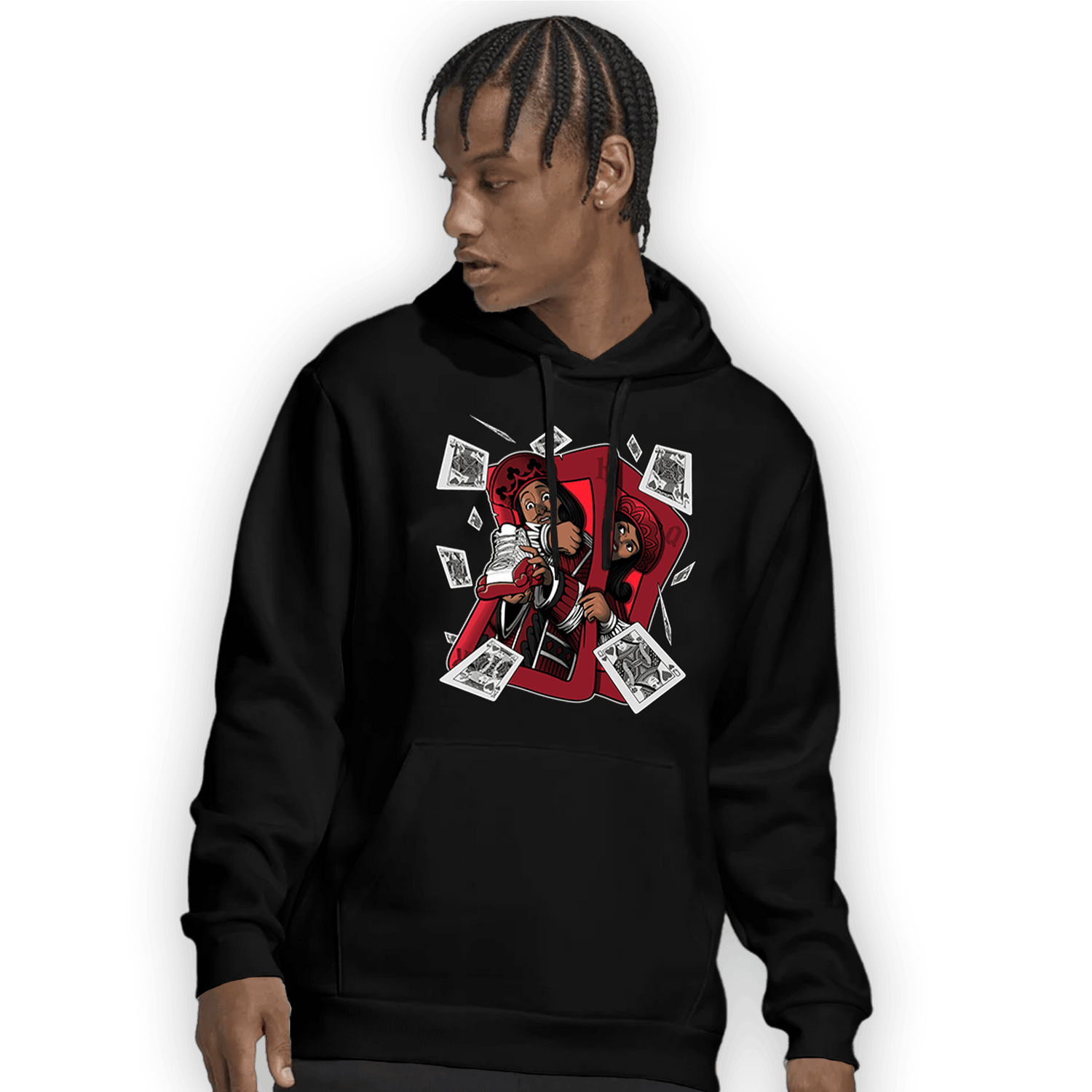 Cherry 12s Hoodie Match Sneaker Playing Card - NastyJamz