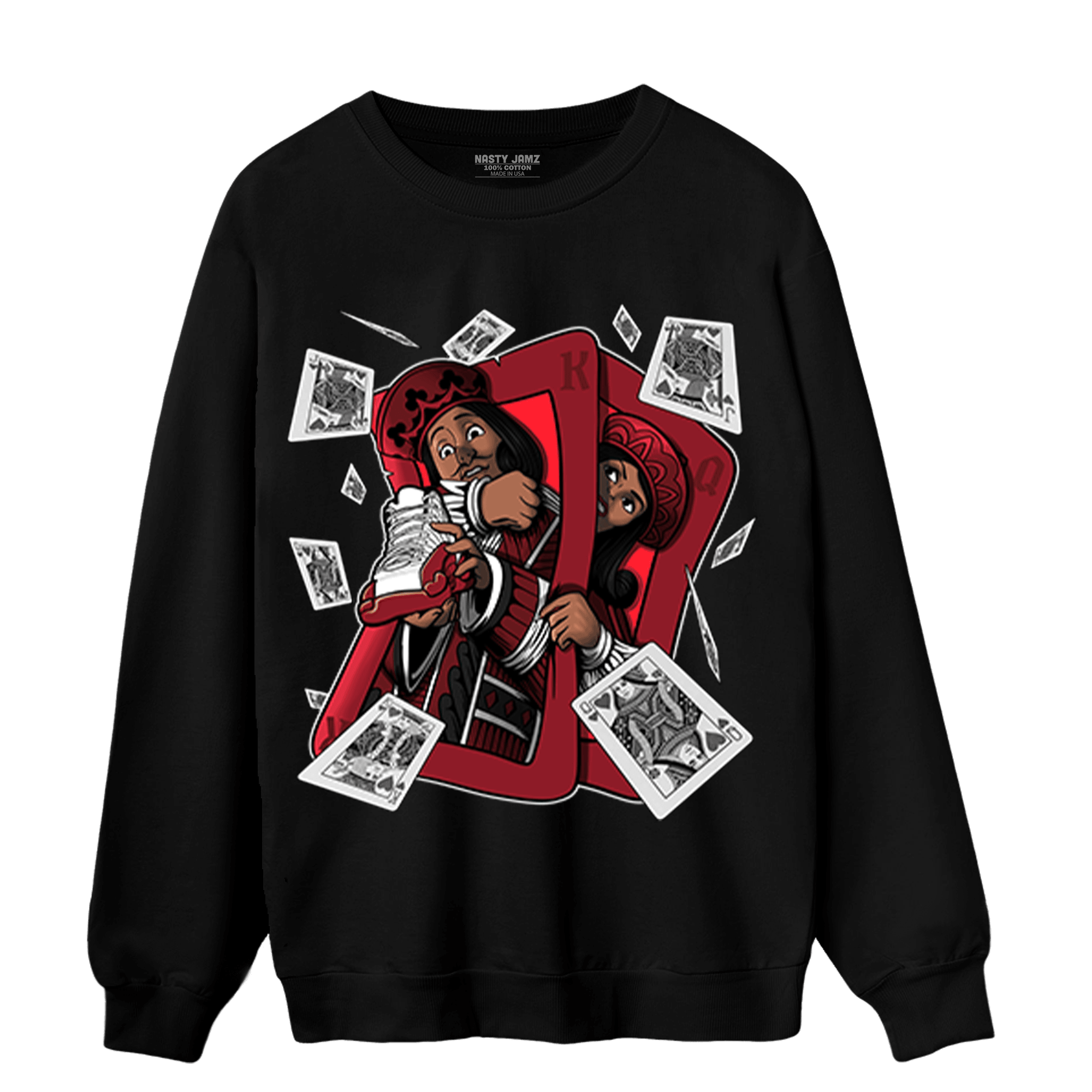 Cherry 12s Sweatshirt Match Sneaker Playing Card - NastyJamz