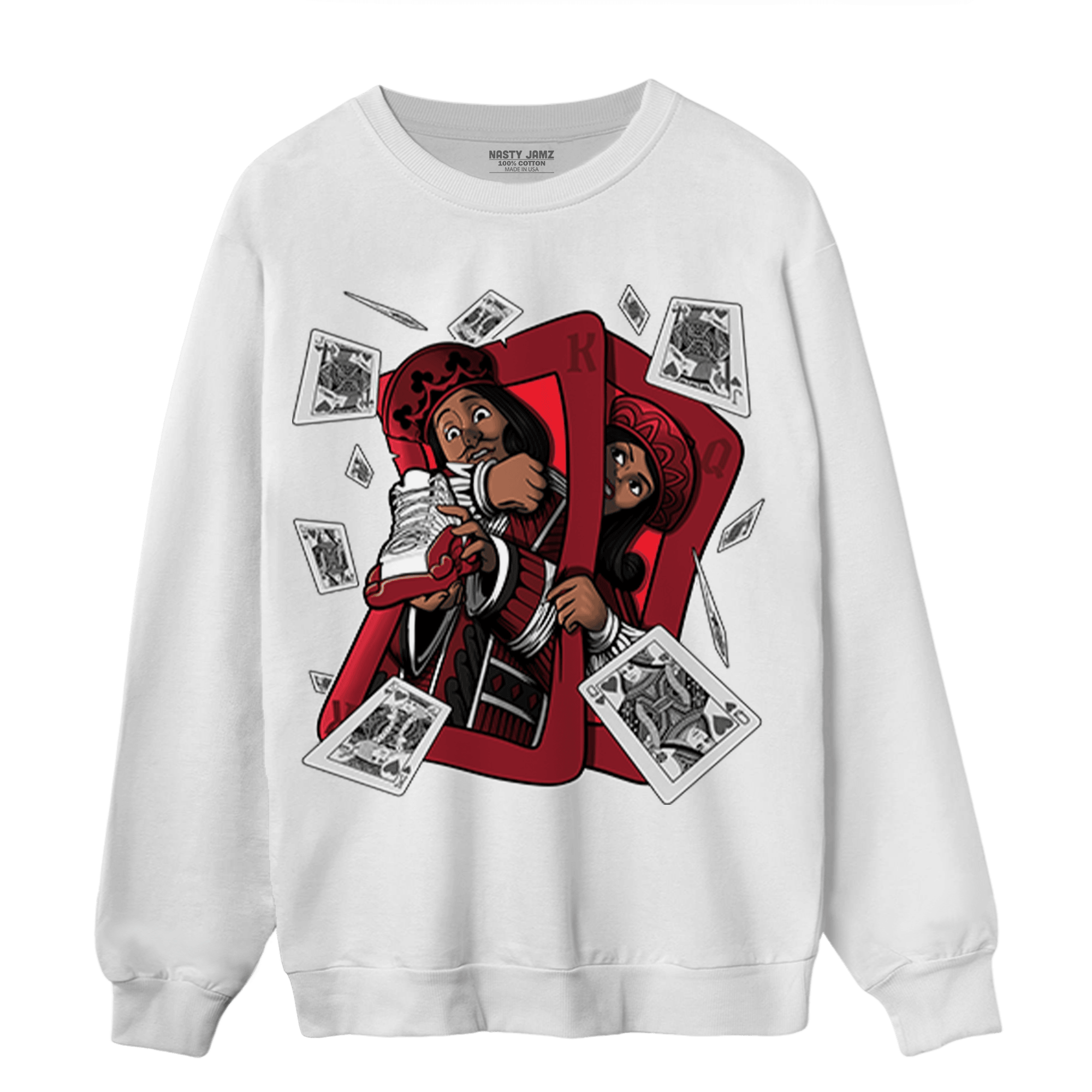 Cherry 12s Sweatshirt Match Sneaker Playing Card - NastyJamz