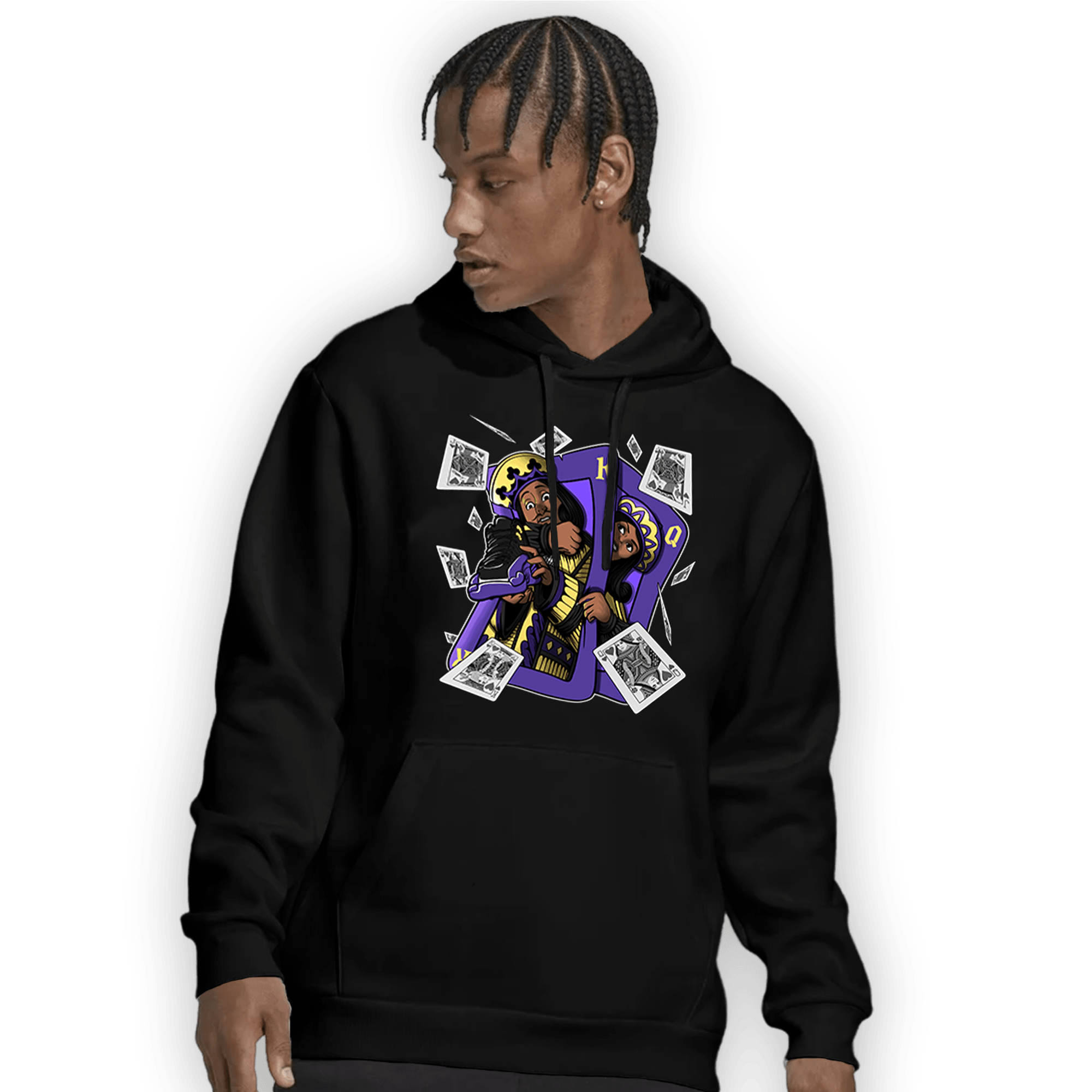 Field Purple 12s Hoodie Match Sneaker Playing Card - NastyJamz