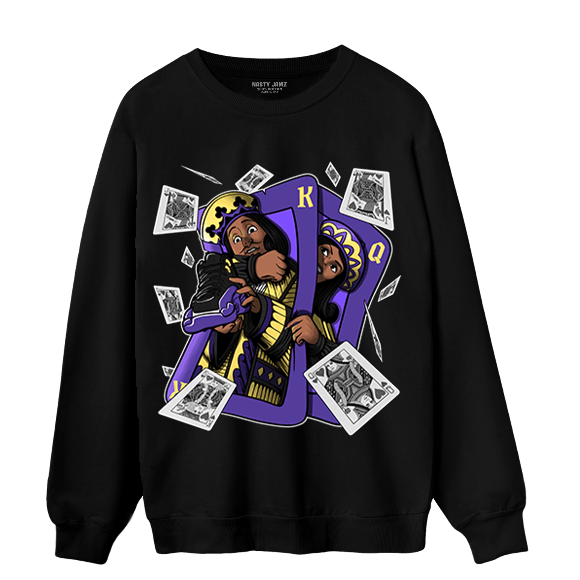 Field Purple 12s Sweatshirt Match Sneaker Playing Card - NastyJamz