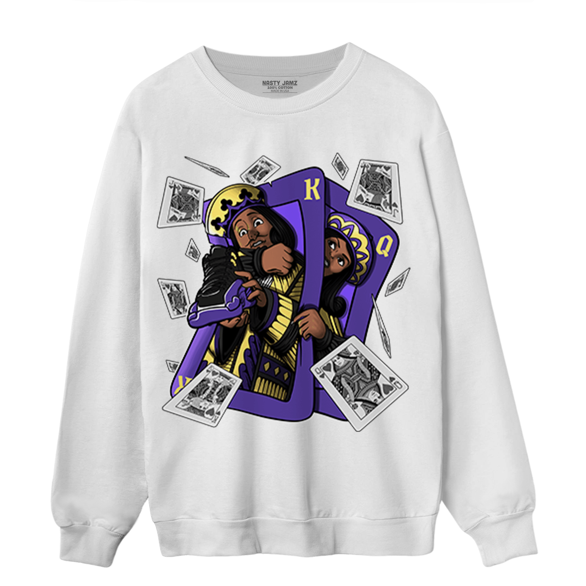 Field Purple 12s Sweatshirt Match Sneaker Playing Card - NastyJamz