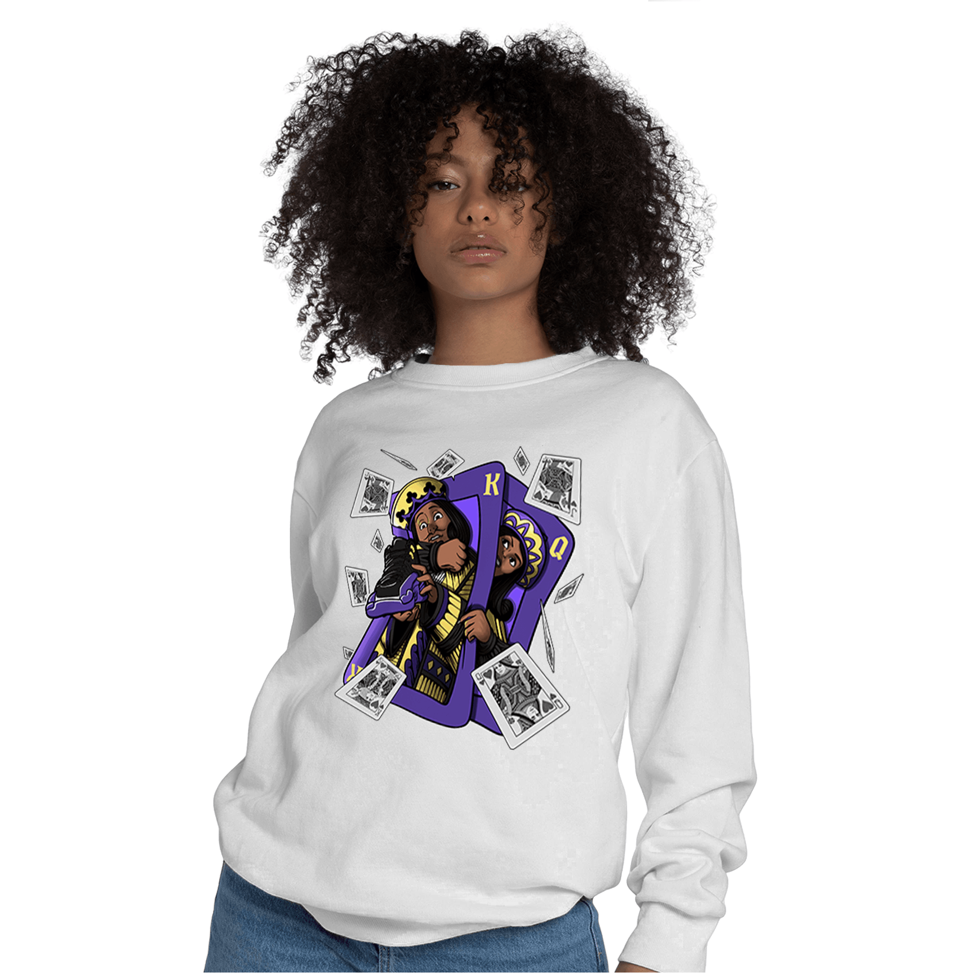 Field Purple 12s Sweatshirt Match Sneaker Playing Card - NastyJamz
