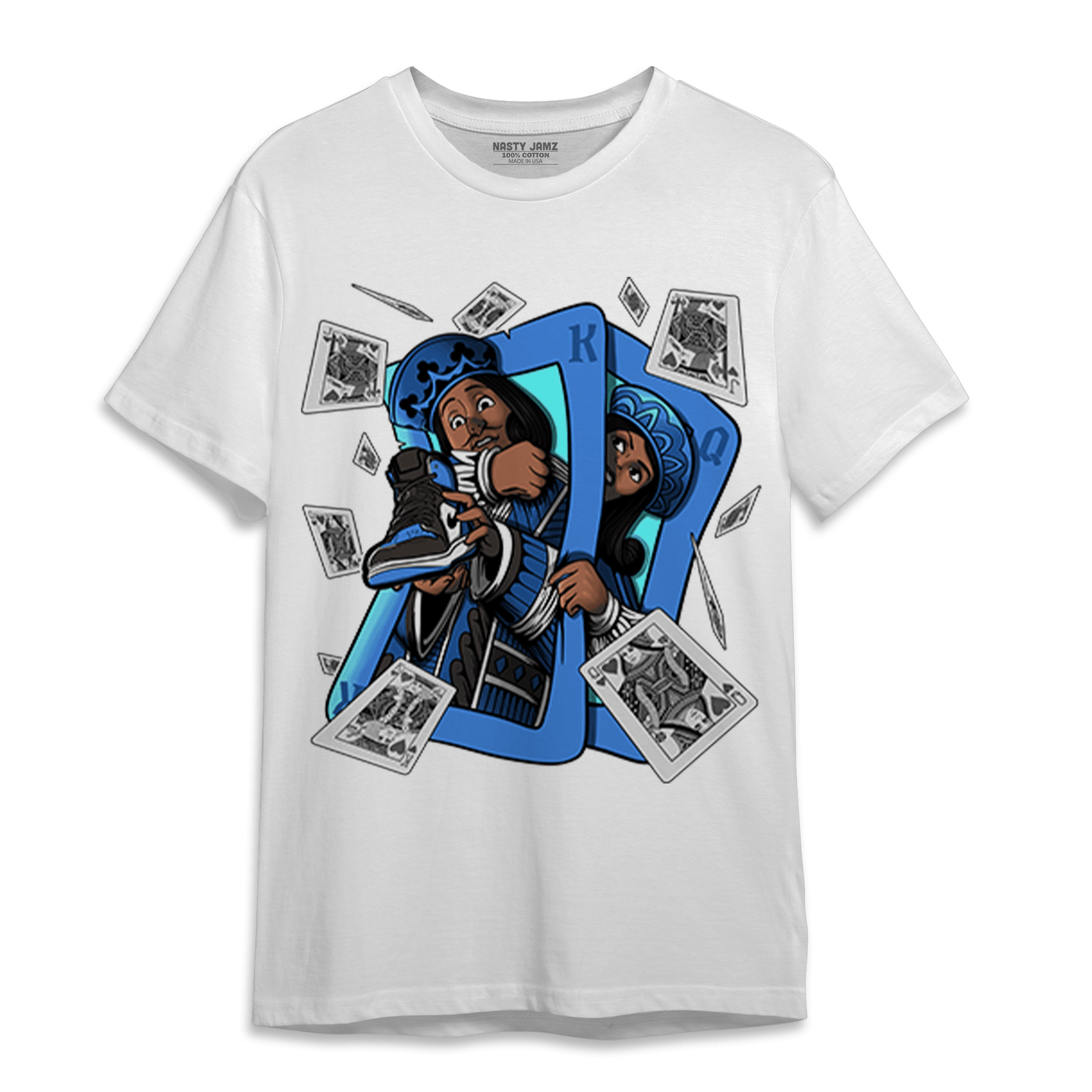 University Blue Toe 1s T Shirt Match Sneaker Playing Card - NastyJamz