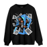 University Blue 5s Sweatshirt Match Sneaker Playing Card - NastyJamz