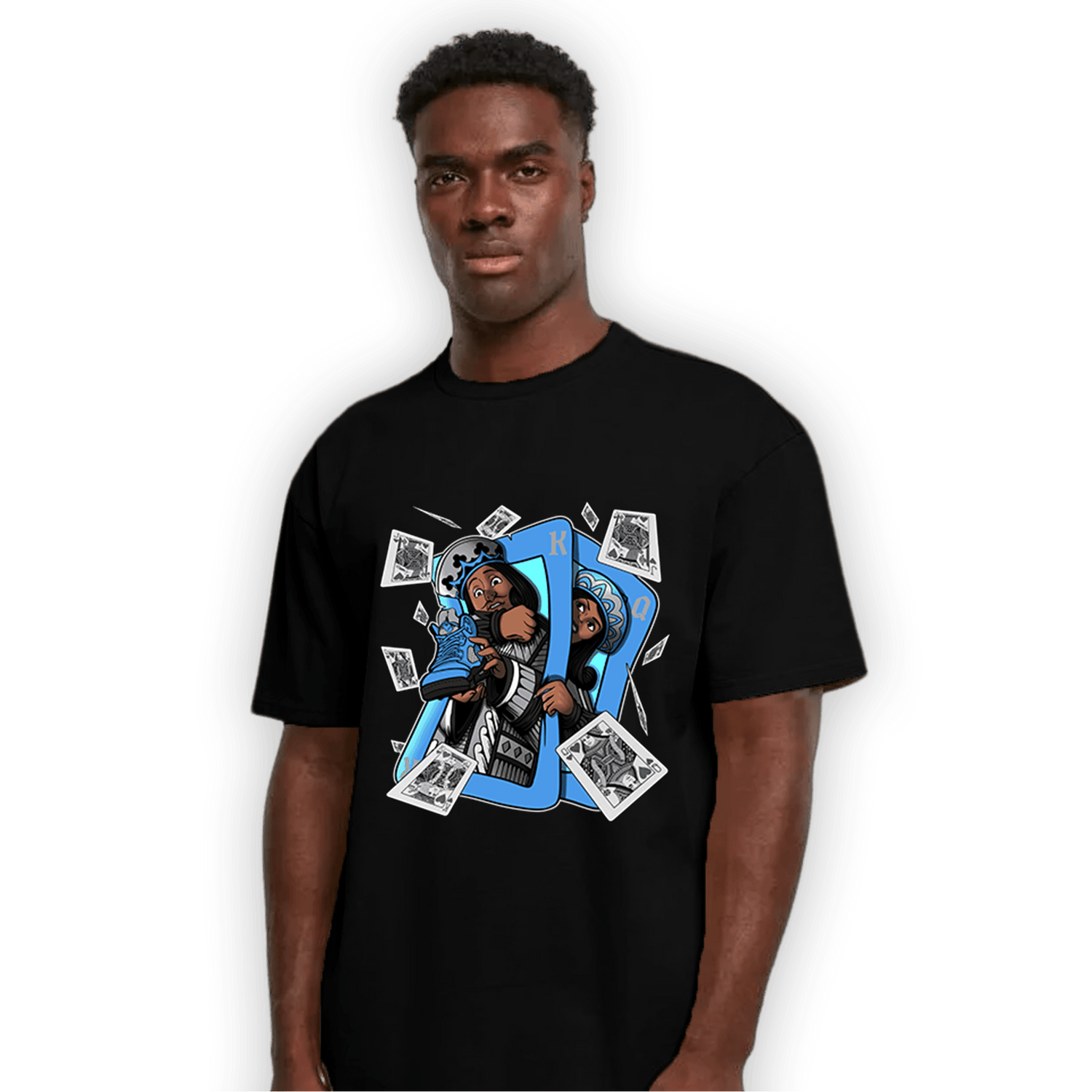 University Blue 5s T Shirt Match Sneaker Playing Card - NastyJamz