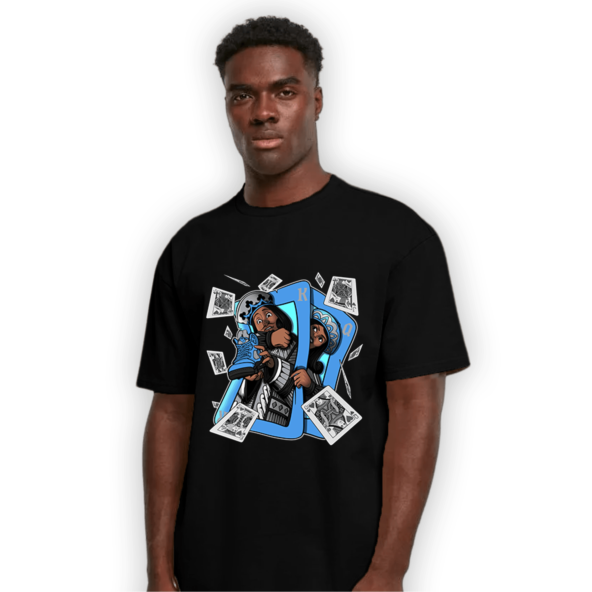University Blue 5s T Shirt Match Sneaker Playing Card - NastyJamz