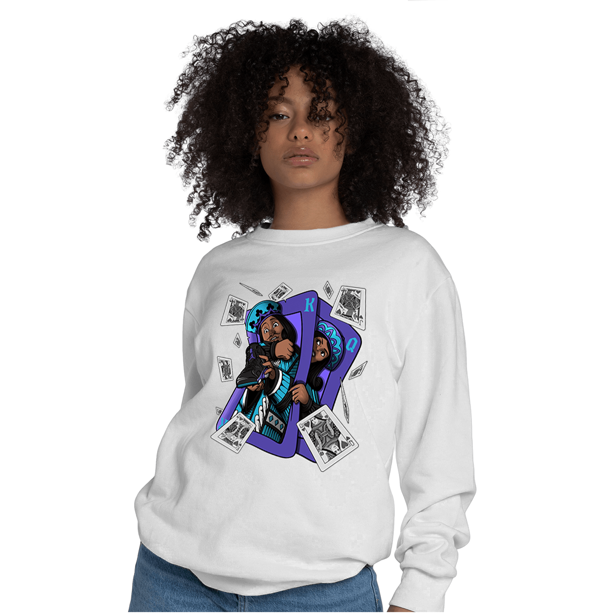 Aqua 6s Sweatshirt Match Sneaker Playing Card - NastyJamz