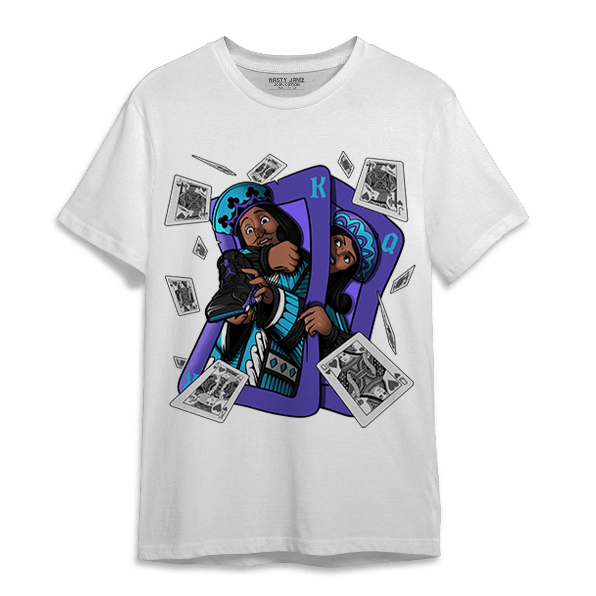 Aqua 6s T Shirt Match Sneaker Playing Card - NastyJamz
