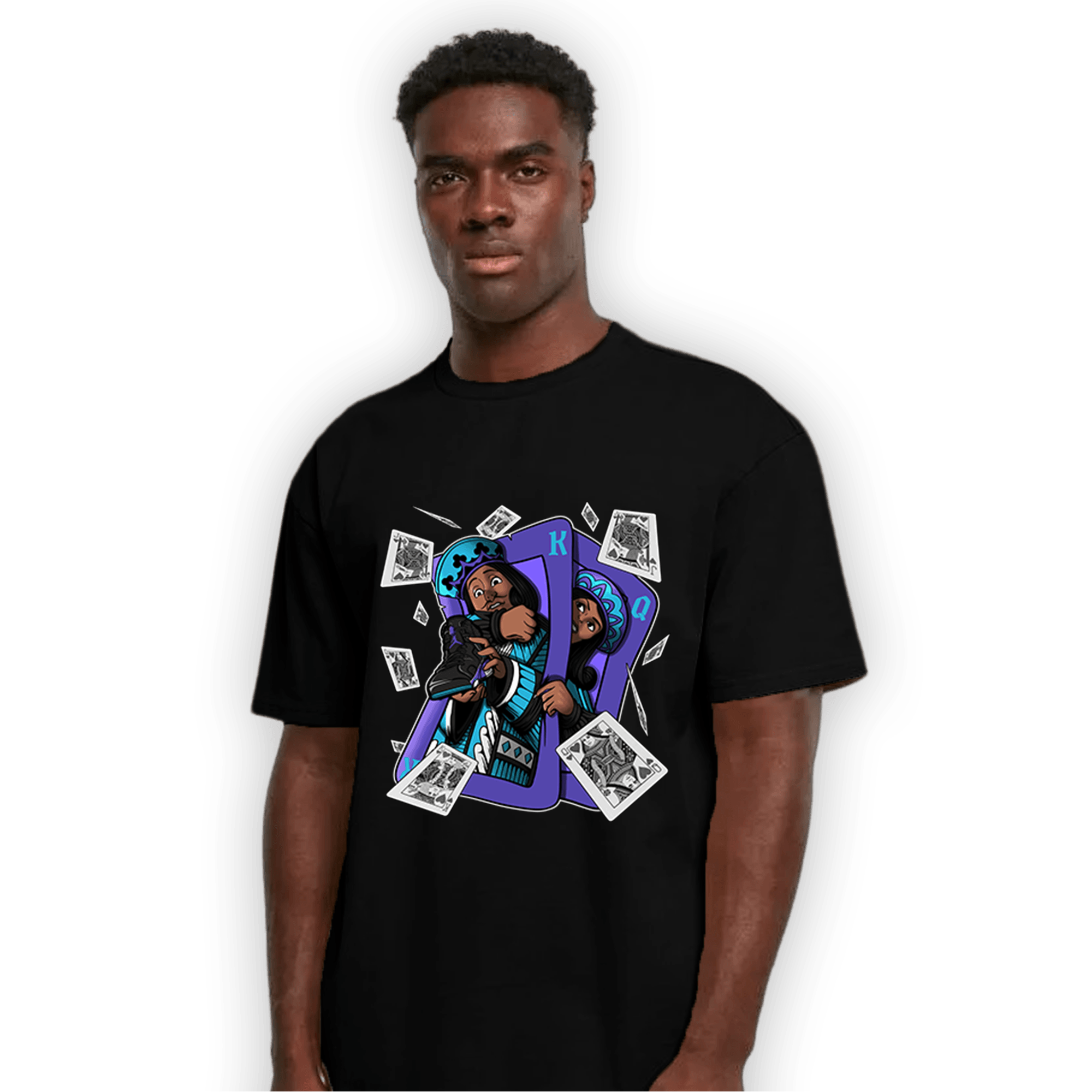 Aqua 6s T Shirt Match Sneaker Playing Card - NastyJamz
