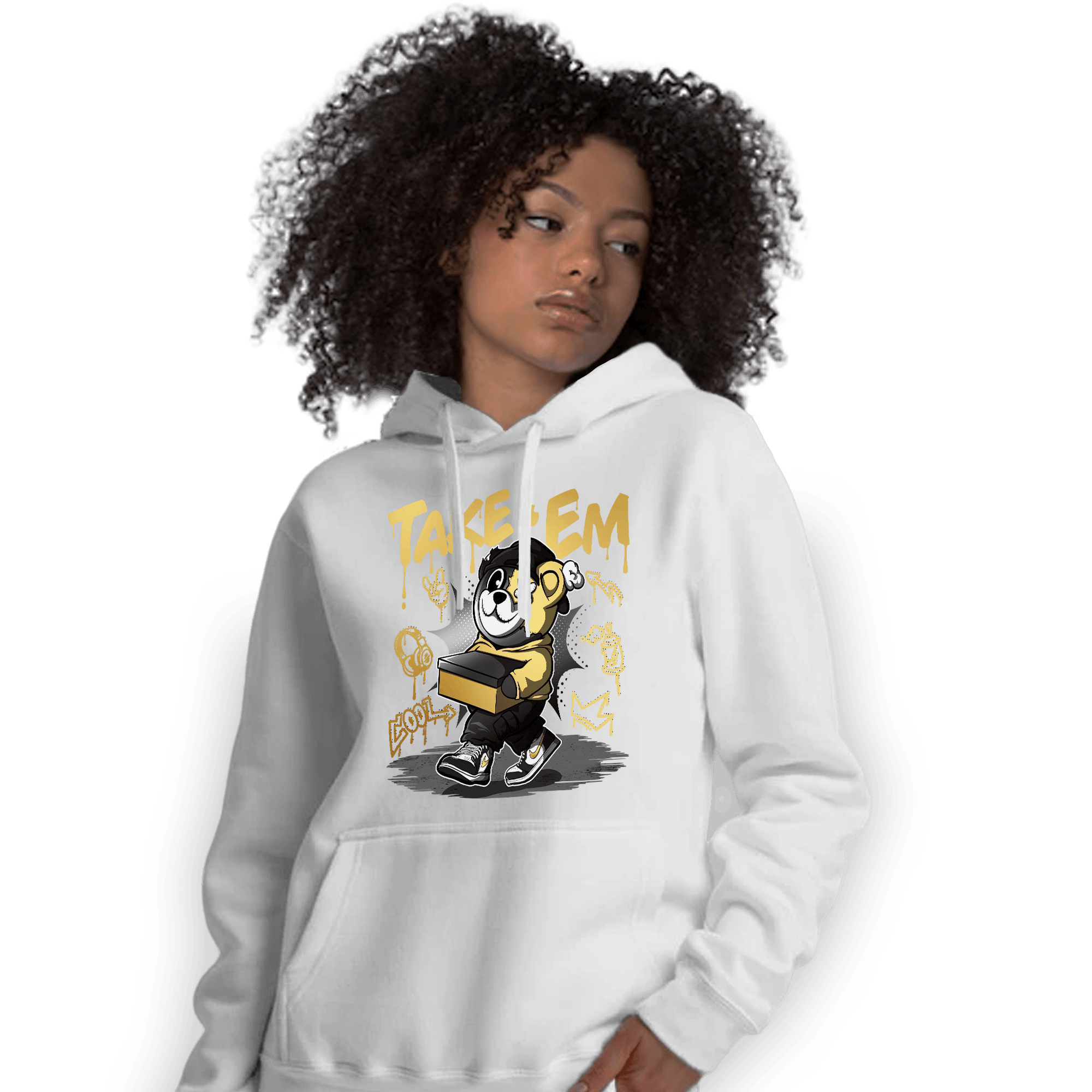 Mid SE Black Gold 1s Hoodie Match Take &