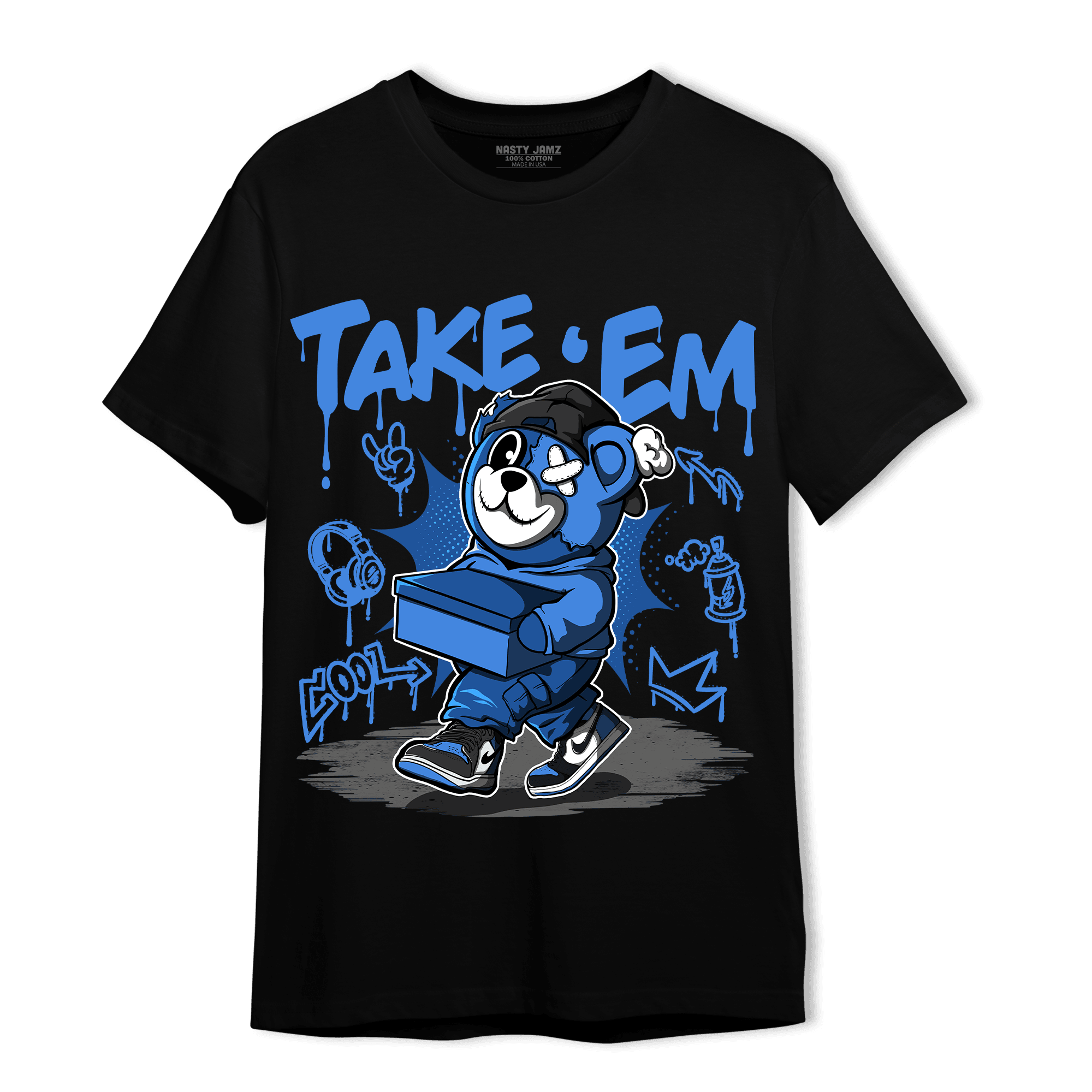 University Blue Toe 1s T Shirt Match Take &