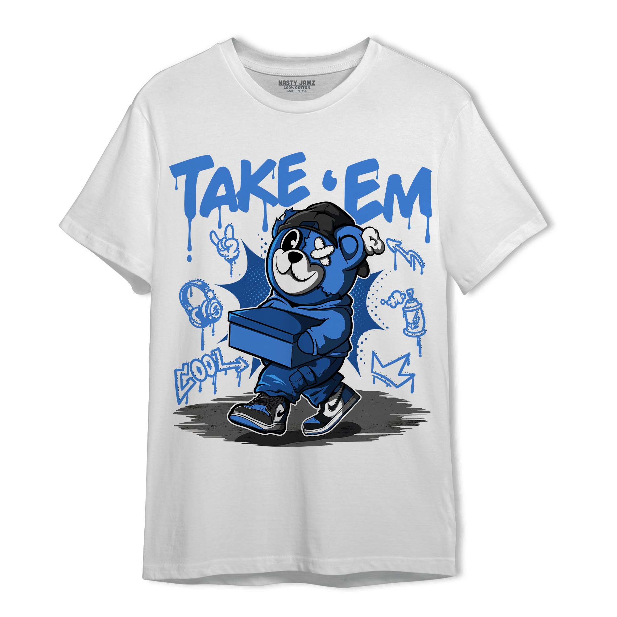 University Blue Toe 1s T Shirt Match Take &
