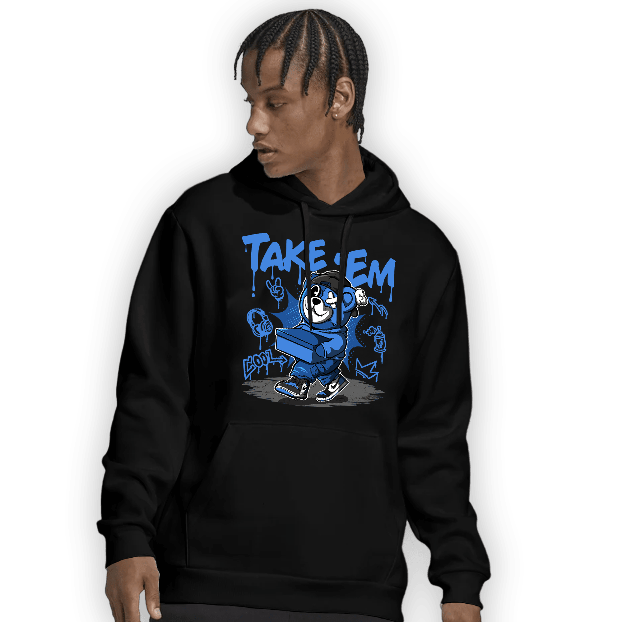 University Blue Toe 1s Hoodie Match Take &