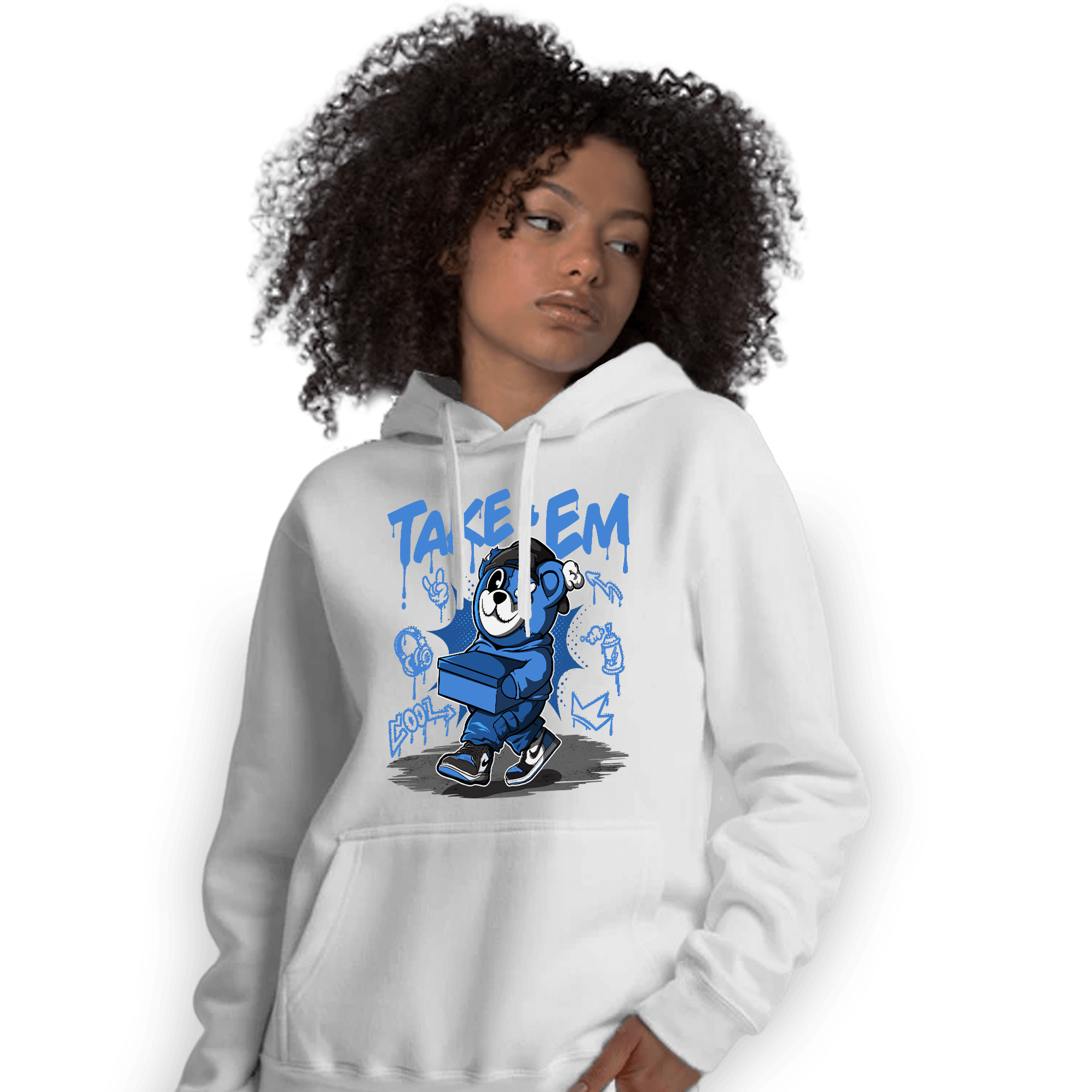 University Blue Toe 1s Hoodie Match Take &