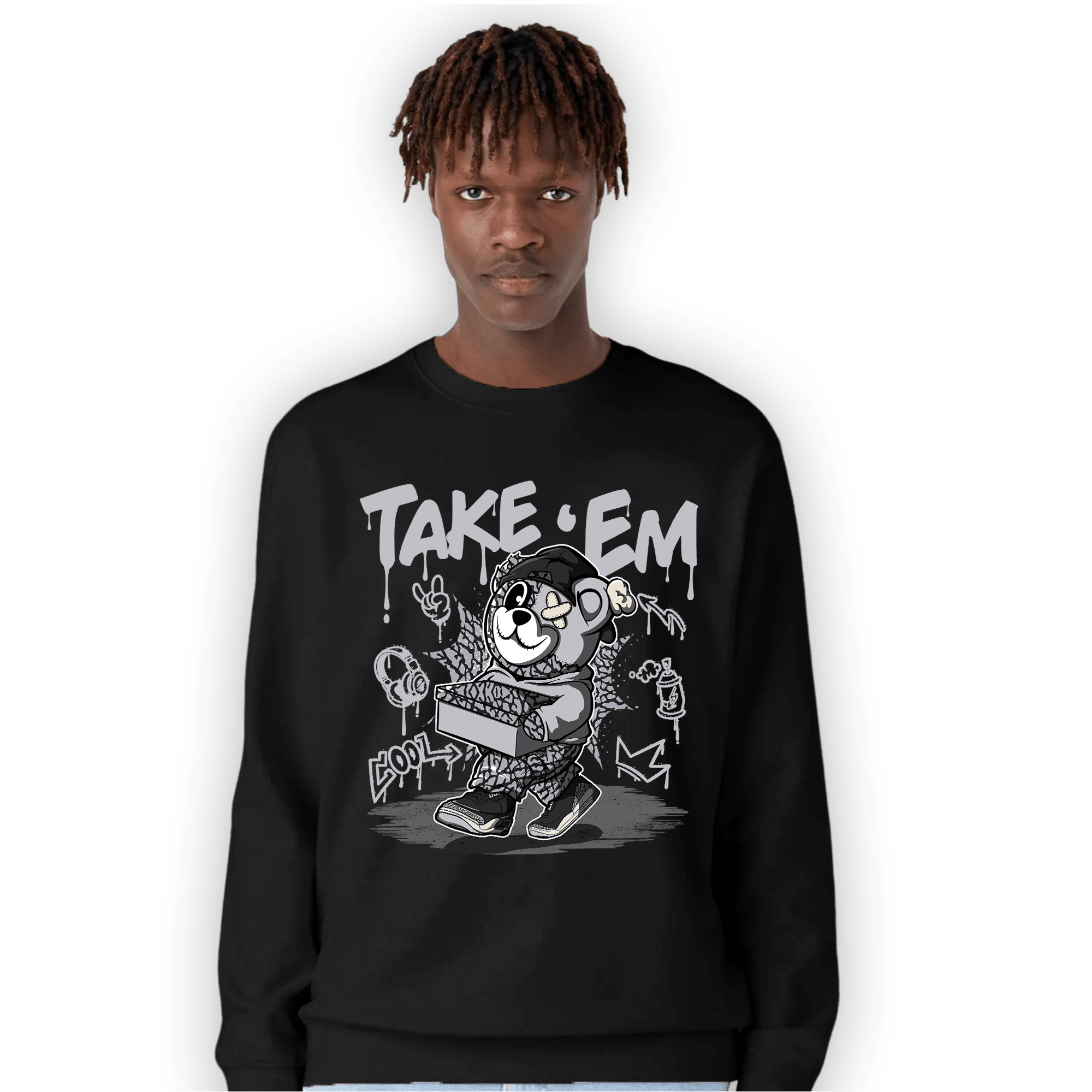 Off Noir 3s Sweatshirt Match Take &