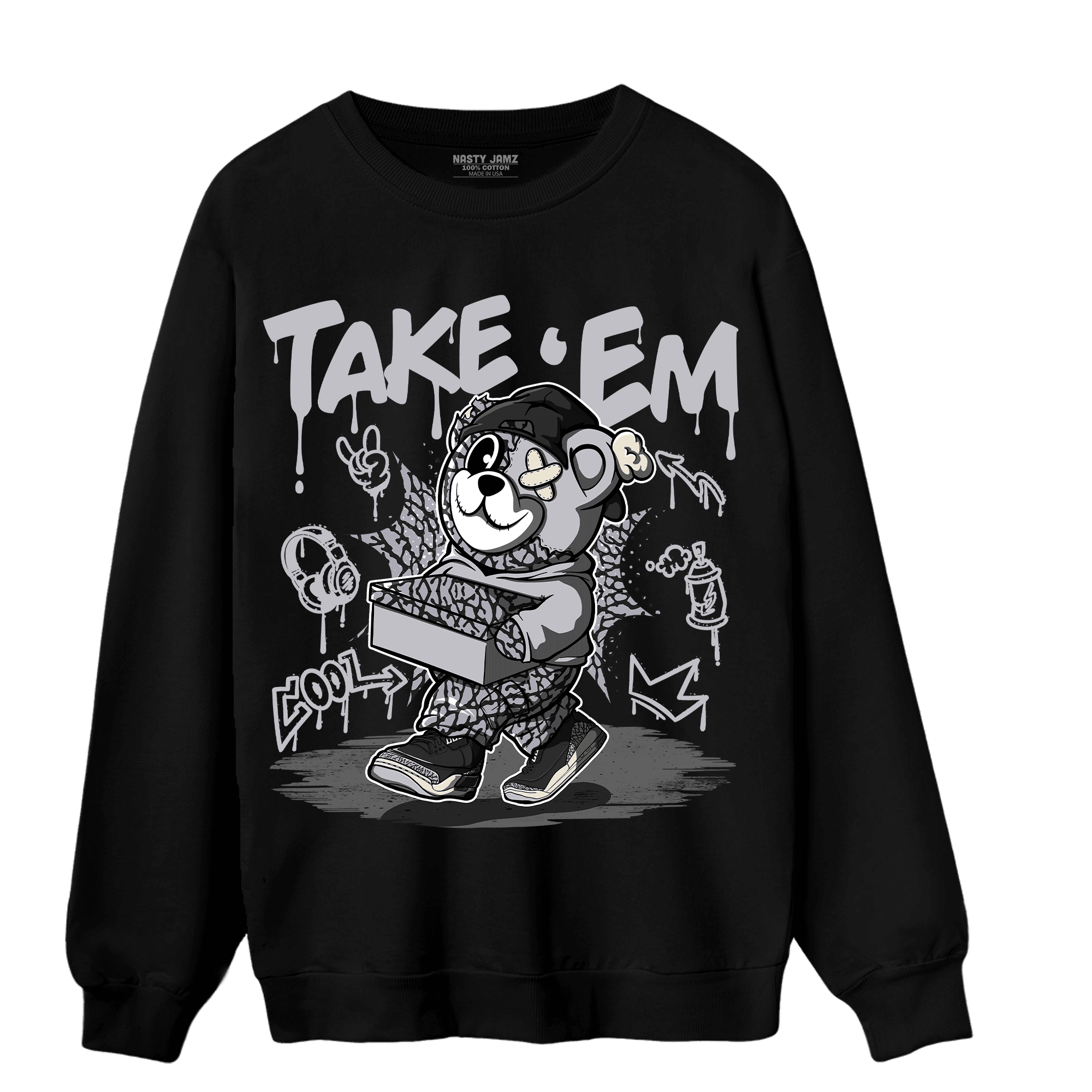 Off Noir 3s Sweatshirt Match Take &