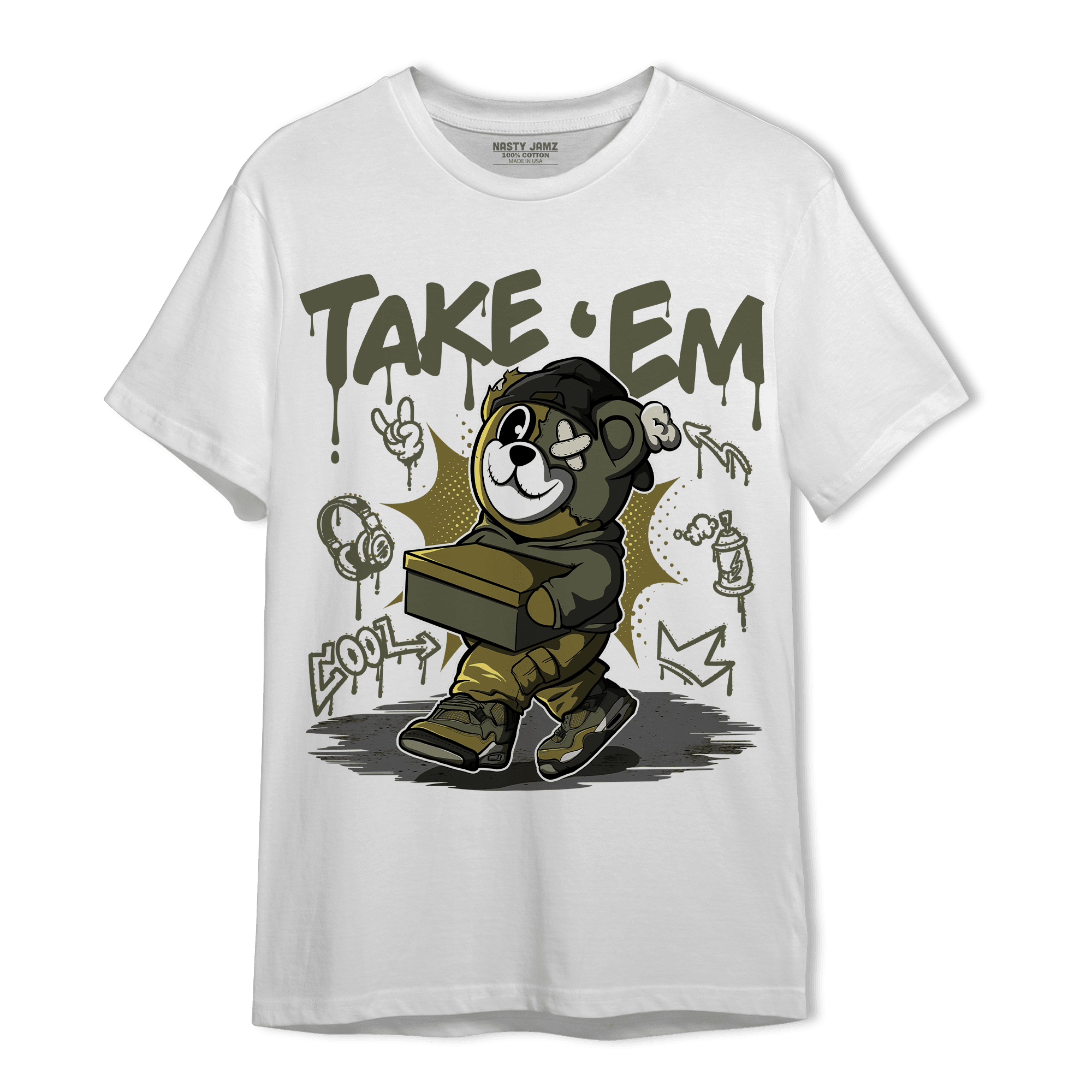 SE Craft Medium Olive 4s T Shirt Match Take &