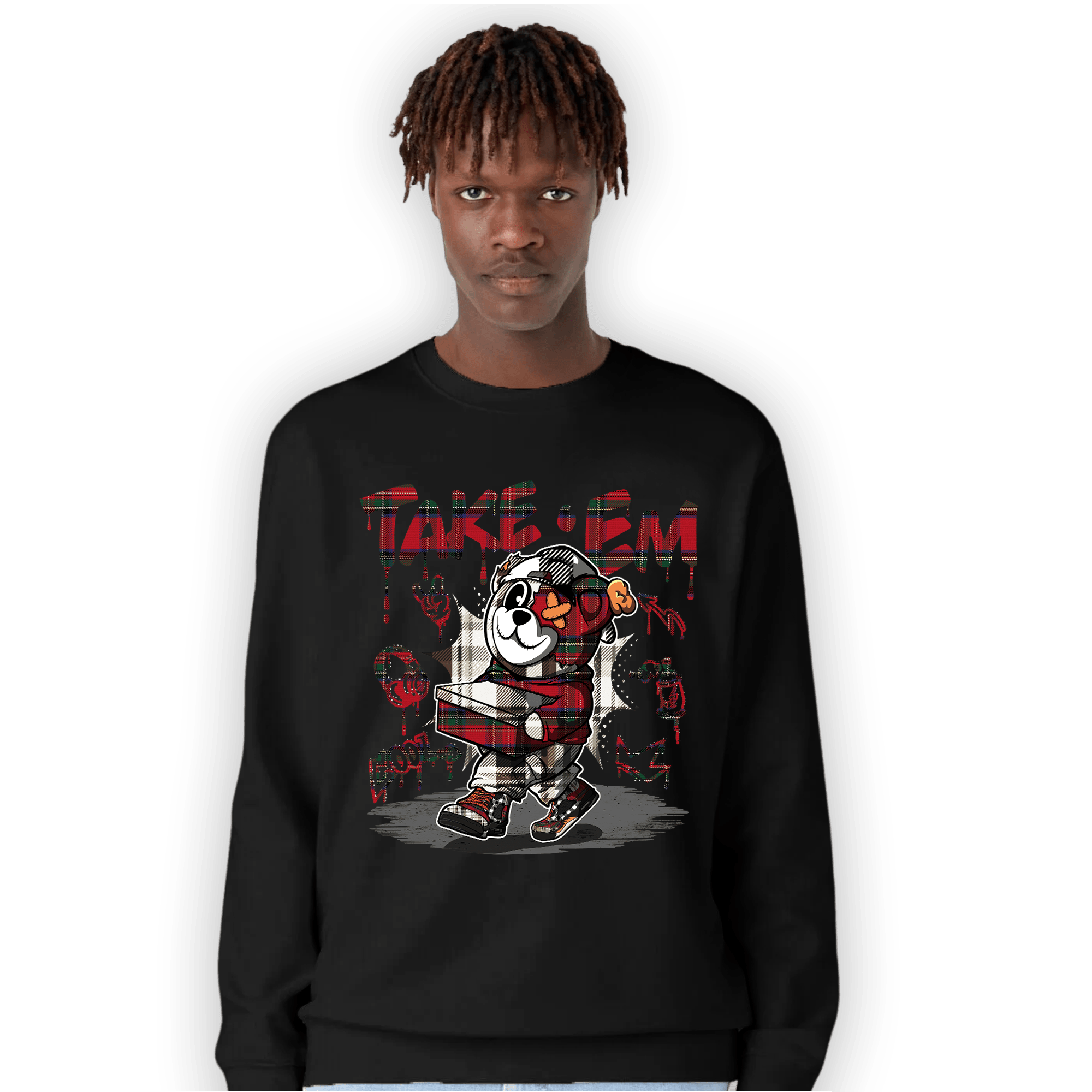 Plaid 5s Sweatshirt Match Take &