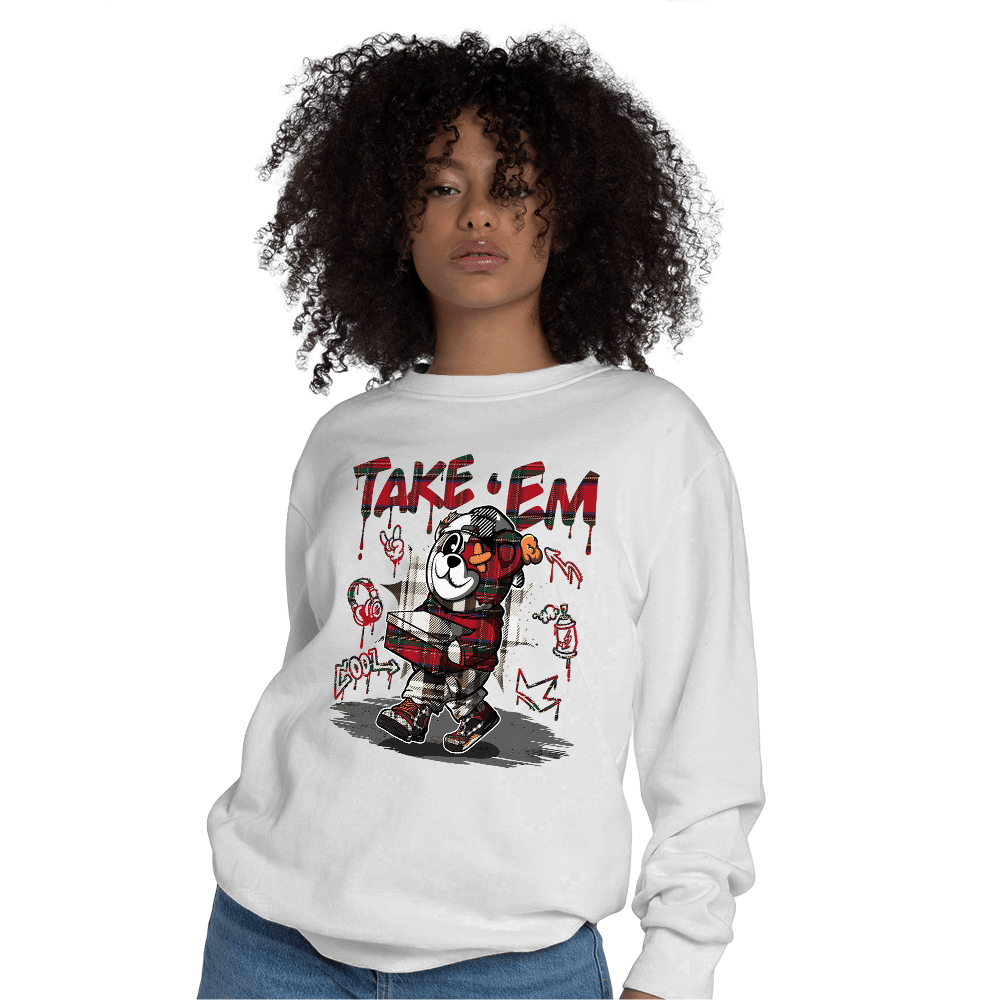 Plaid 5s Sweatshirt Match Take &